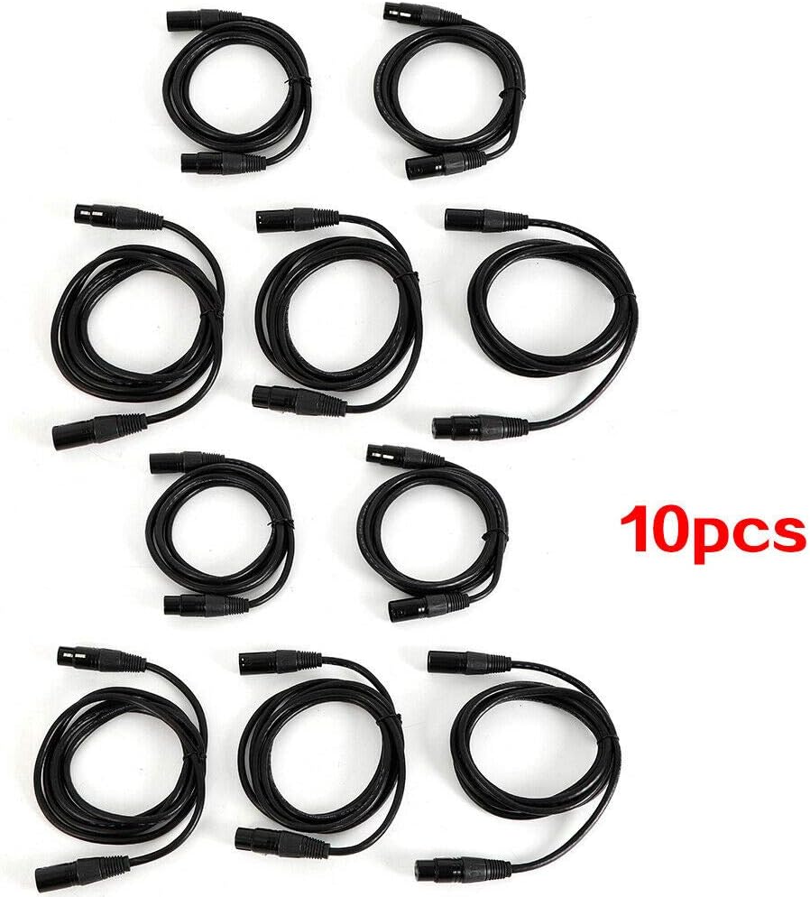 DMX Signalkabel, DMX512, Bühnenlichtkabel, 10pcs, 2m, DMX Signalkabel für Bühnenbeleuchtung, schwarz DMX Signalkabel, DMX512, Bühnenlichtkabel, 10pcs, 2m, DMX Signalkabel für Bühnenbeleuchtung, schwarz