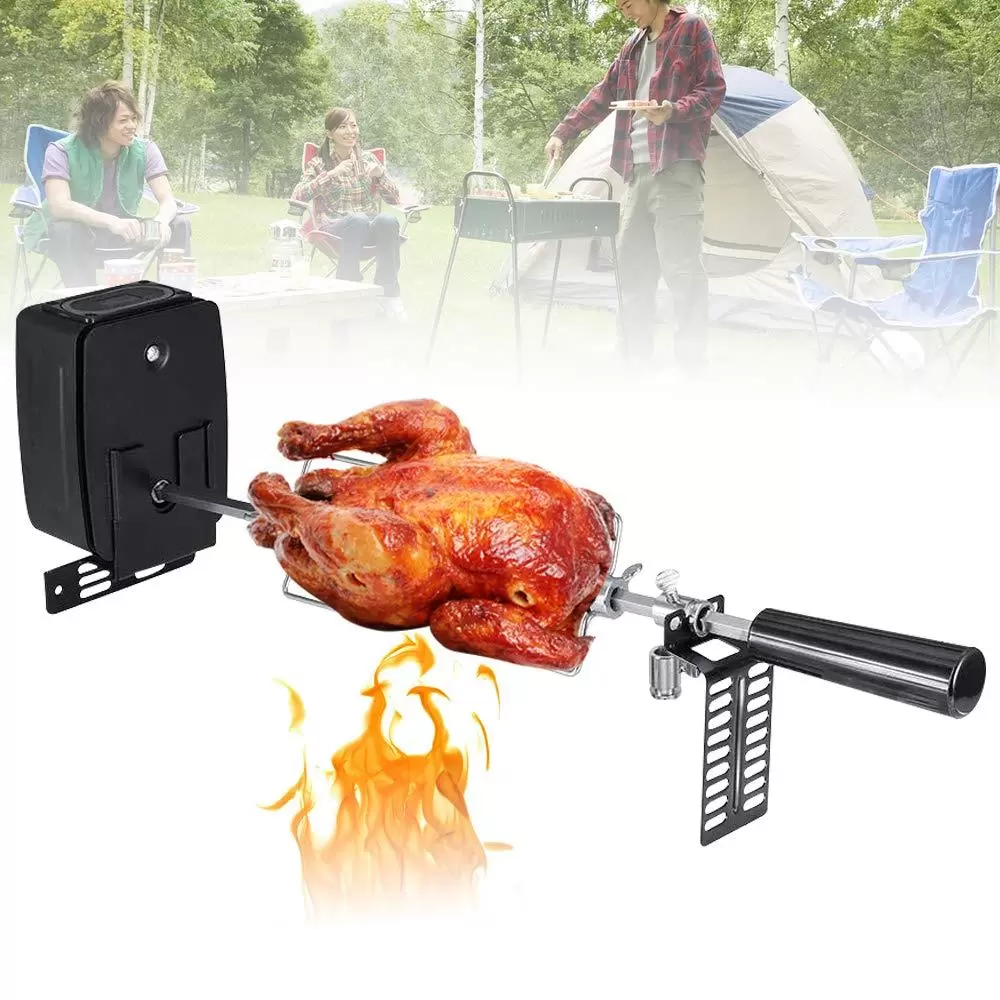 106cm Grillspieß Mit Motor Für Drehspieß Rotisserie Grill Haushalts