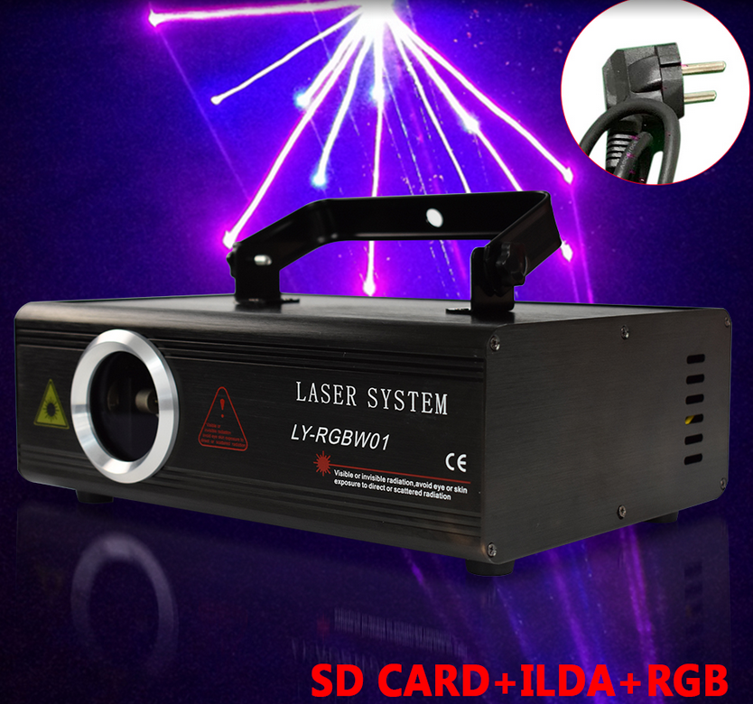 500mw SD-Karte RGB-Animation DMX ILDA Laserprojektor DJ Party Bühnenbeleuchtung