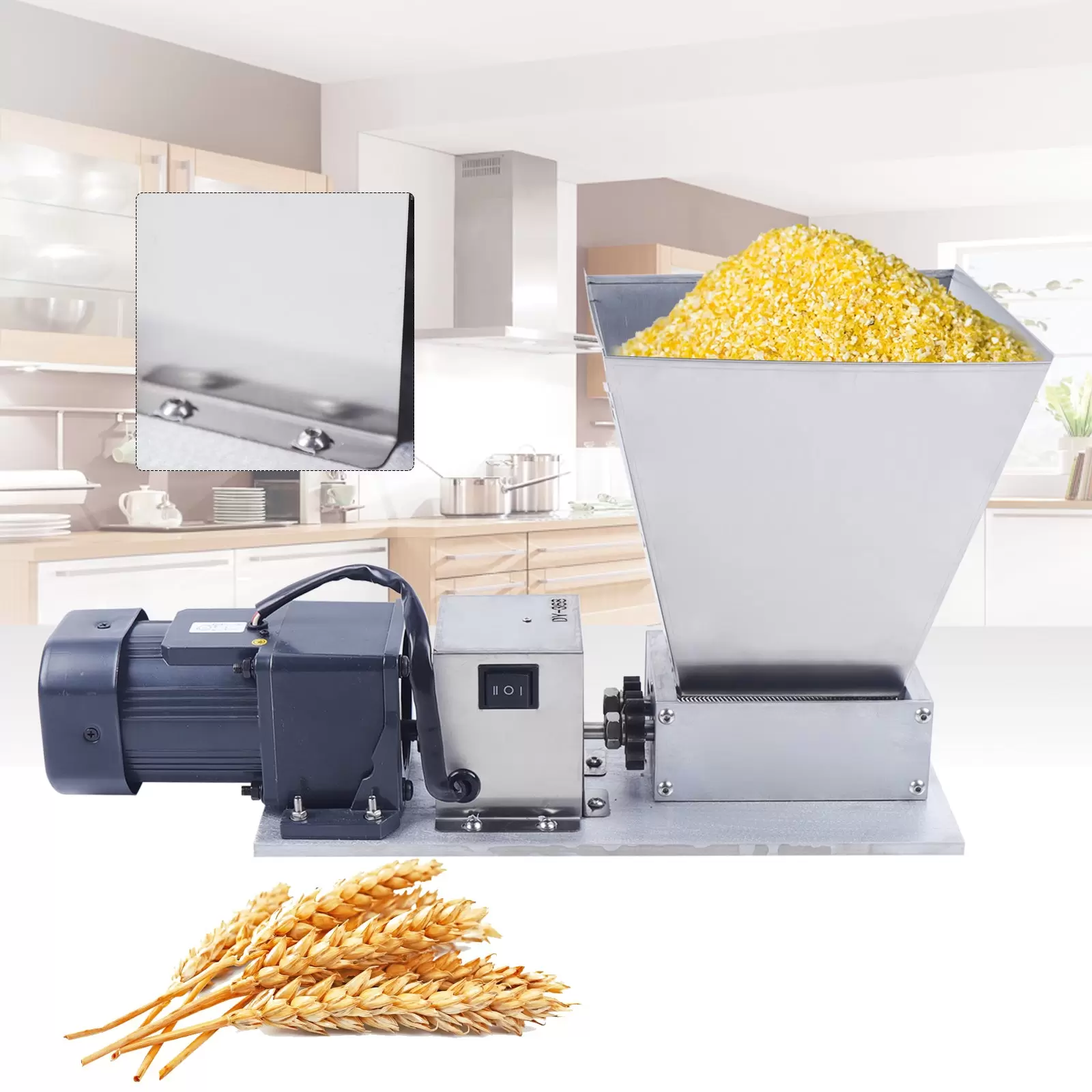 220V 75rpm Elektrische Getreidemühle Schrotmühle 4KG Grain Malzmühle Crusher Schleifer 220V 75rpm Elektrische Getreidemühle Schrotmühle 4KG Grain Malzmühle Crusher Schleifer