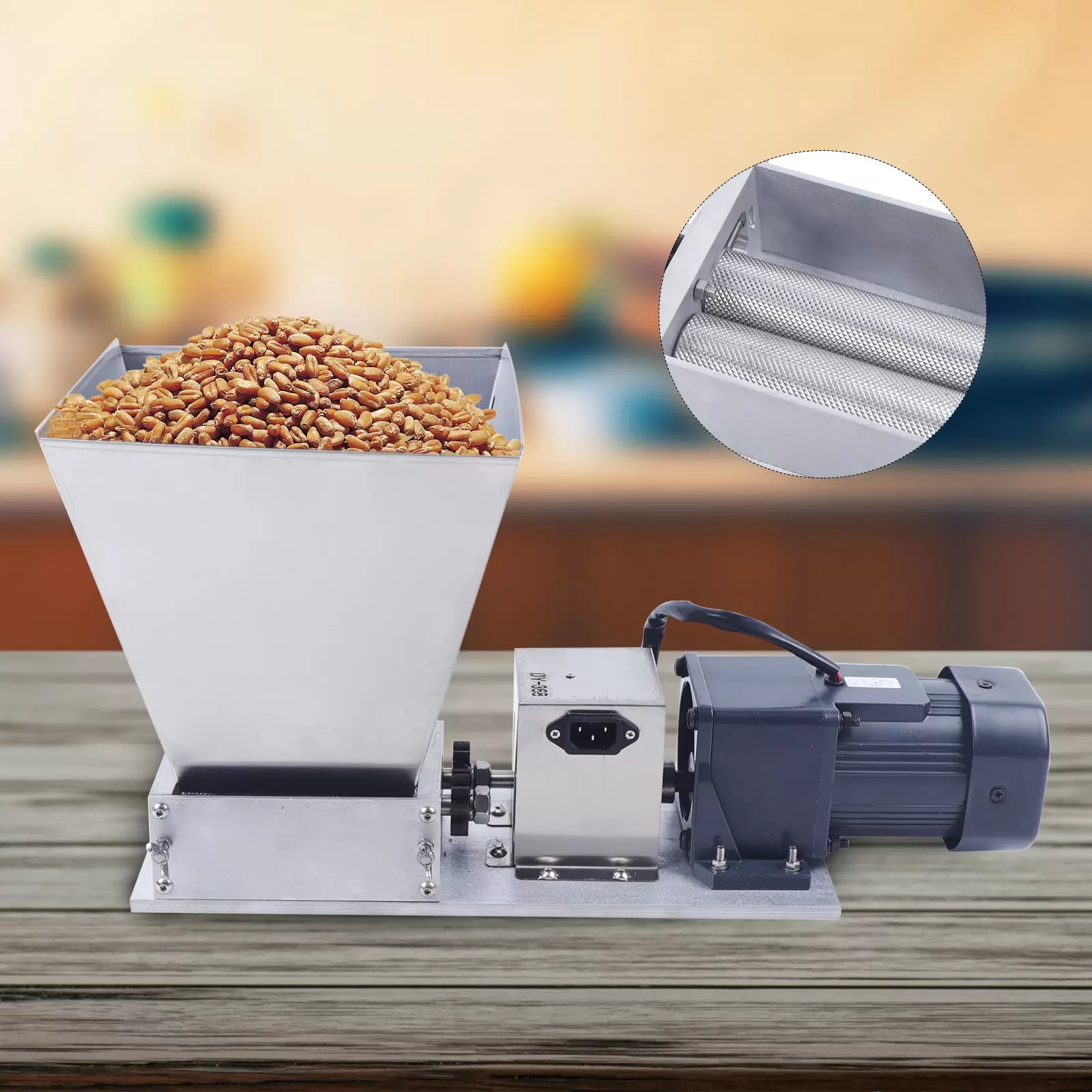 220V 75rpm Elektrische Getreidemühle Schrotmühle 4KG Grain Malzmühle Crusher Schleifer