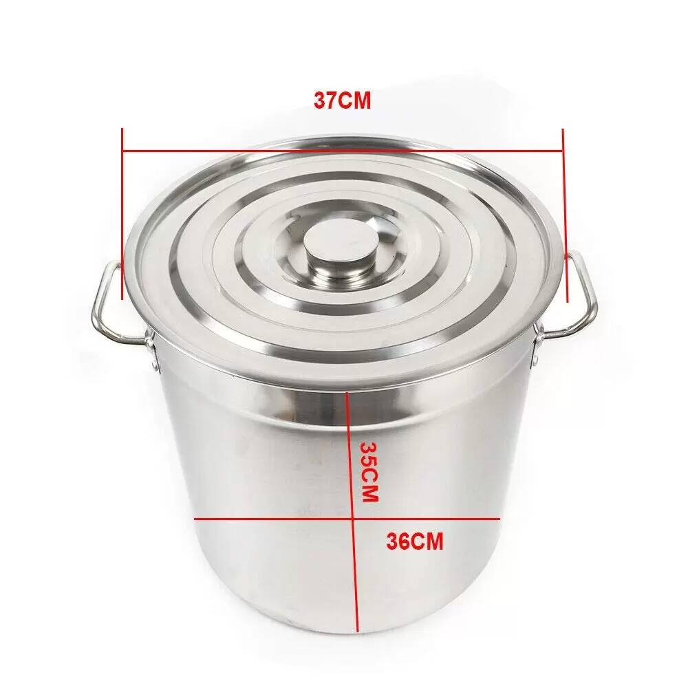 35L Kochtopf Suppentopf mit Deckel und Griffen