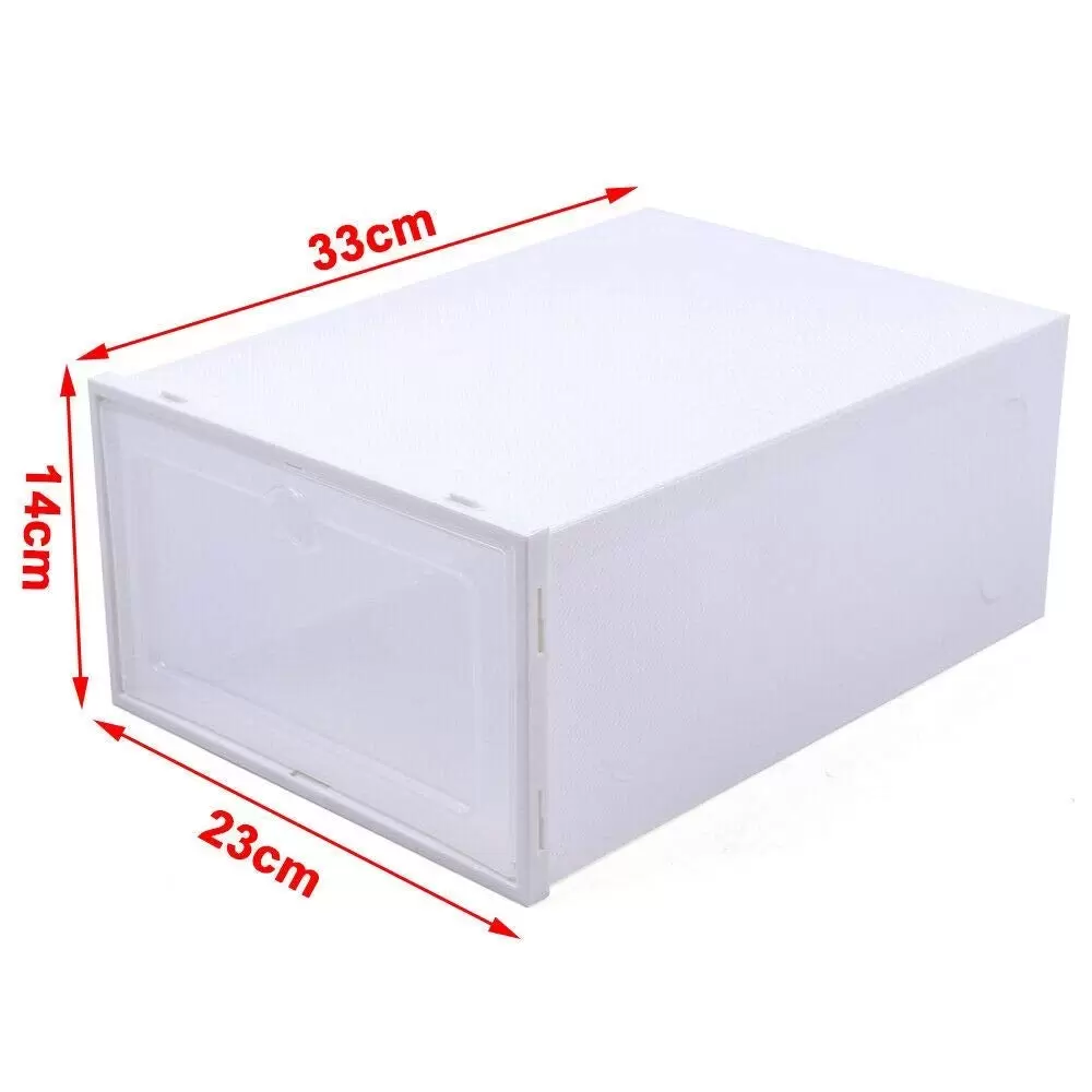 20pcs Kunststoff Schuhkartonset Kunststoffaufbewahrung Stapelbar Schublade Storage Box