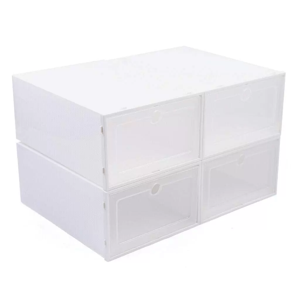 20pcs Kunststoff Schuhkartonset Kunststoffaufbewahrung Stapelbar Schublade Storage Box 20pcs Kunststoff Schuhkartonset Kunststoffaufbewahrung Stapelbar Schublade Storage Box