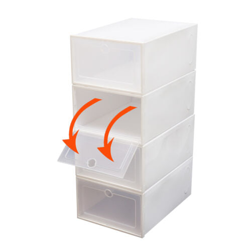 20pcs Kunststoff Schuhkartonset Kunststoffaufbewahrung Stapelbar Schublade Storage Box