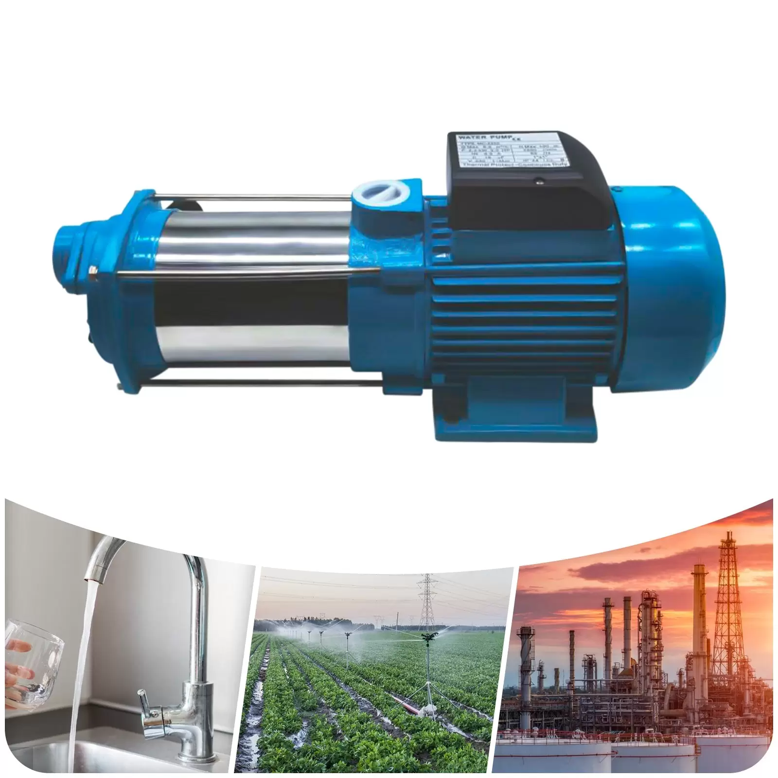 1300W Gartenpumpe Kreiselpumpe Hauswasserwerk Pumpensteuerung