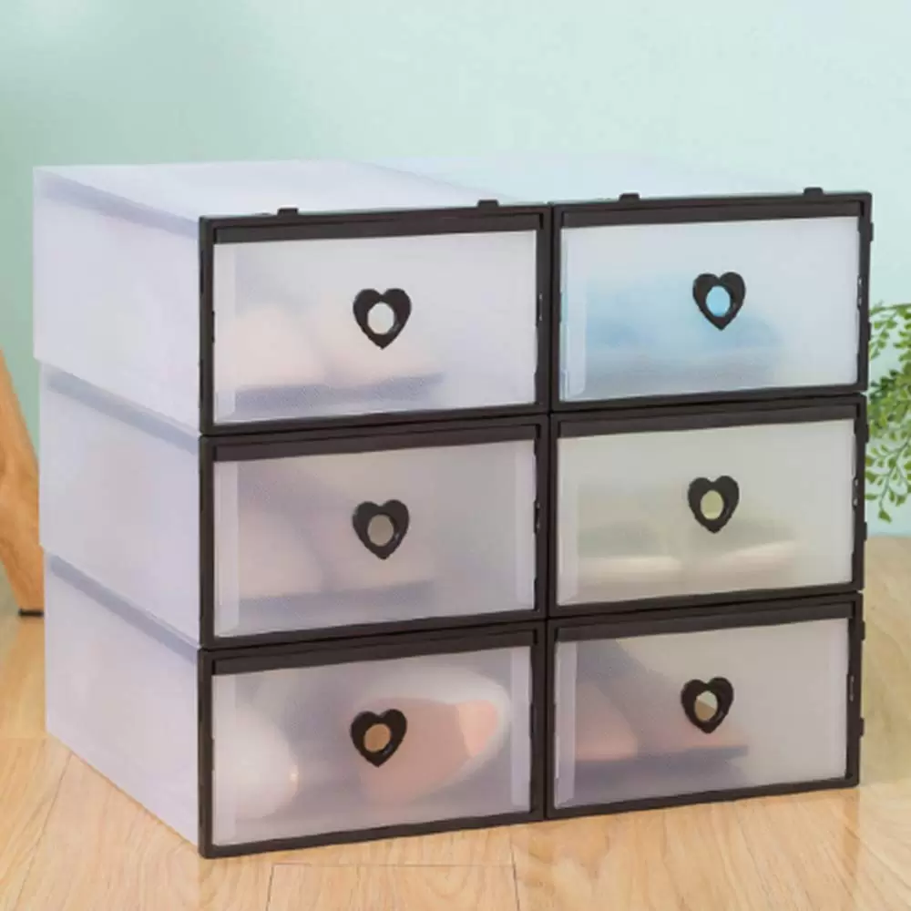 20XSchuhkartons Transparent Stapelbare