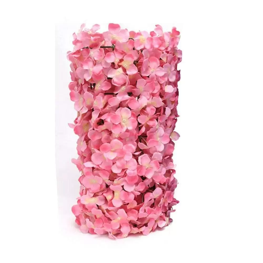 20 Stück Künstliche Blumenwand Panel Blumen Säule Rosa Hortensien 20 Stück Künstliche Blumenwand Panel Blumen Säule Rosa Hortensien