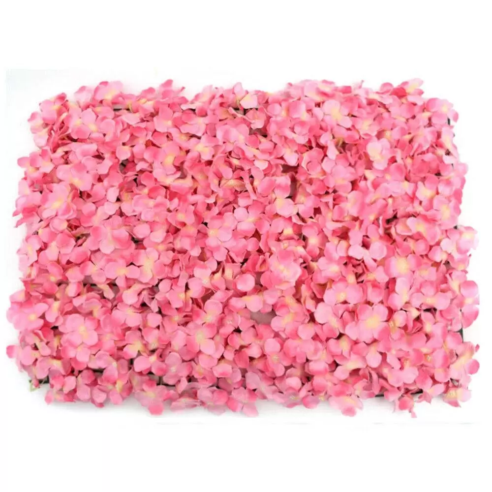 20 Stück Künstliche Blumenwand Panel Blumen Säule Rosa Hortensien 20 Stück Künstliche Blumenwand Panel Blumen Säule Rosa Hortensien