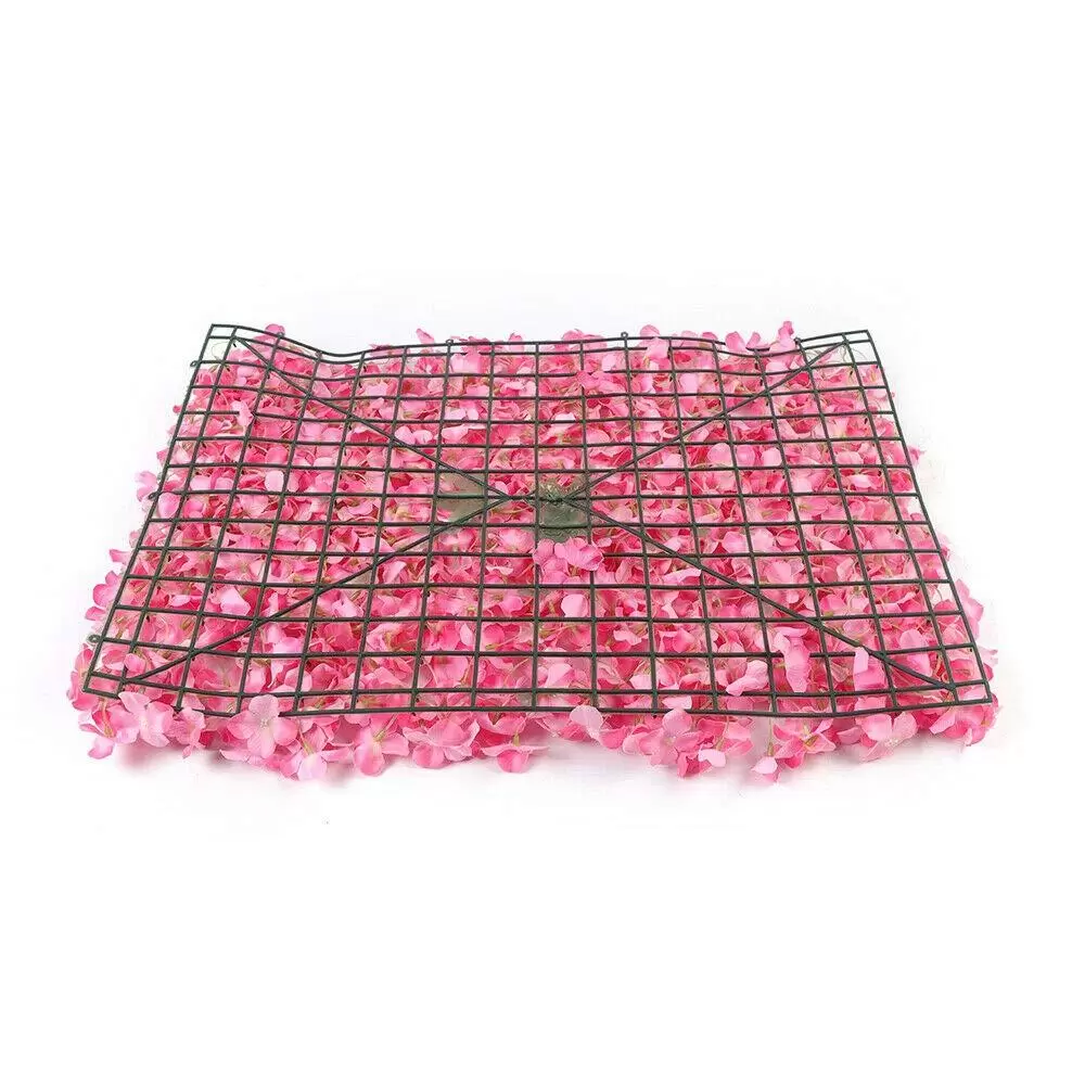 20 Stück Künstliche Blumenwand Panel Blumen Säule Rosa Hortensien 20 Stück Künstliche Blumenwand Panel Blumen Säule Rosa Hortensien