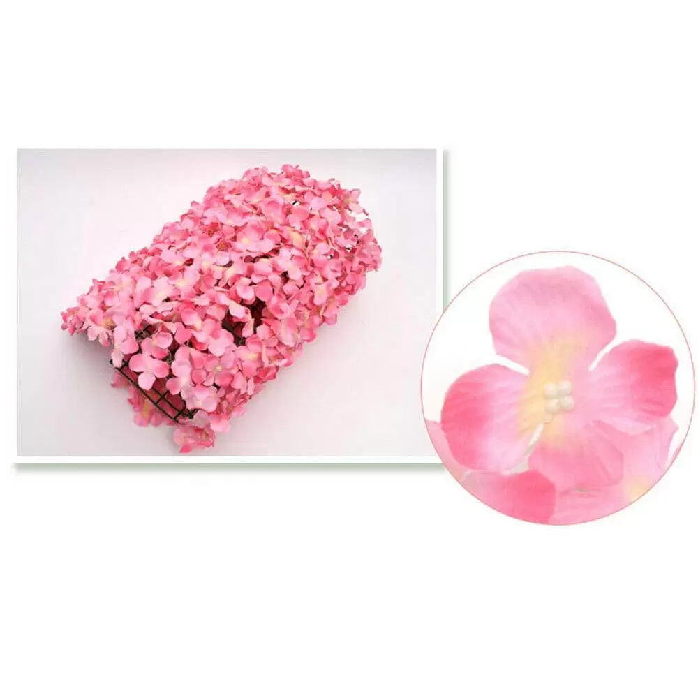20 Stück Künstliche Blumenwand Panel Blumen Säule Rosa Hortensien 20 Stück Künstliche Blumenwand Panel Blumen Säule Rosa Hortensien