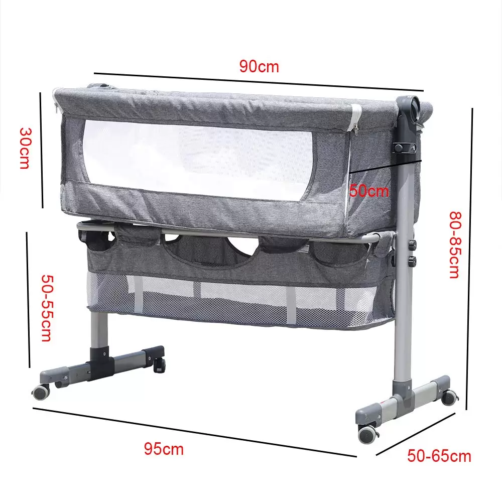 0-6 Monate Tragbares Baby Stubenwagen Krippe-Abnehmbares Kinderbett Mit Moskitonetz + Ablagekorb
