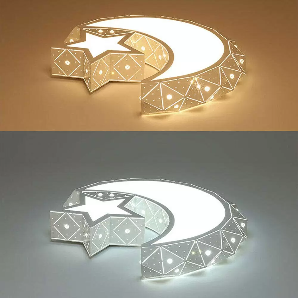 LED Star Moon Deckenlampe Deckenleuchte Kinderlampe Kinderzimmer Schlafzimmer Licht 220V