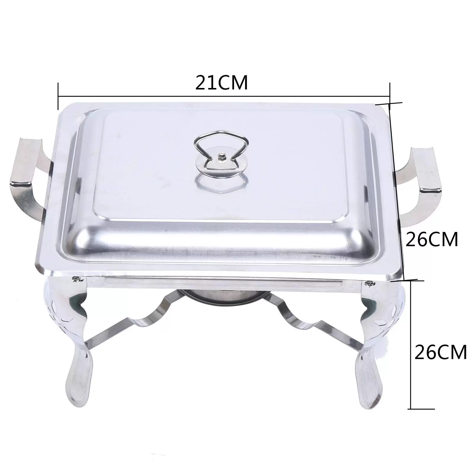 Chauffe-plat en acier inoxydable - Pour hôtel, restauration, buffet ou fête - Rectangulaire - 6 l
