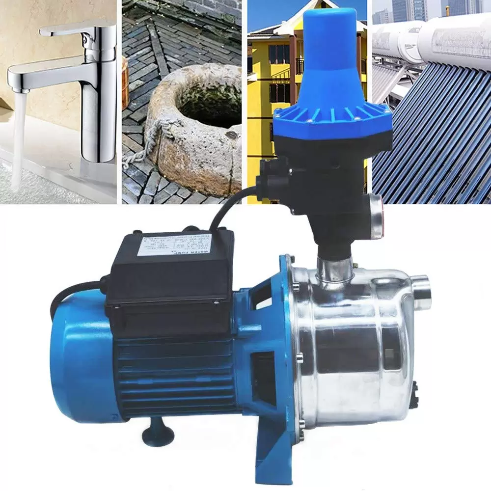 CNCEST Kreiselpumpe,Gartenpumpe mit Pumpensteuerung 1100W 3600L/h 5Bar Pumpensteuerung Wasserautomat Für Haushalts-Leitungswasser