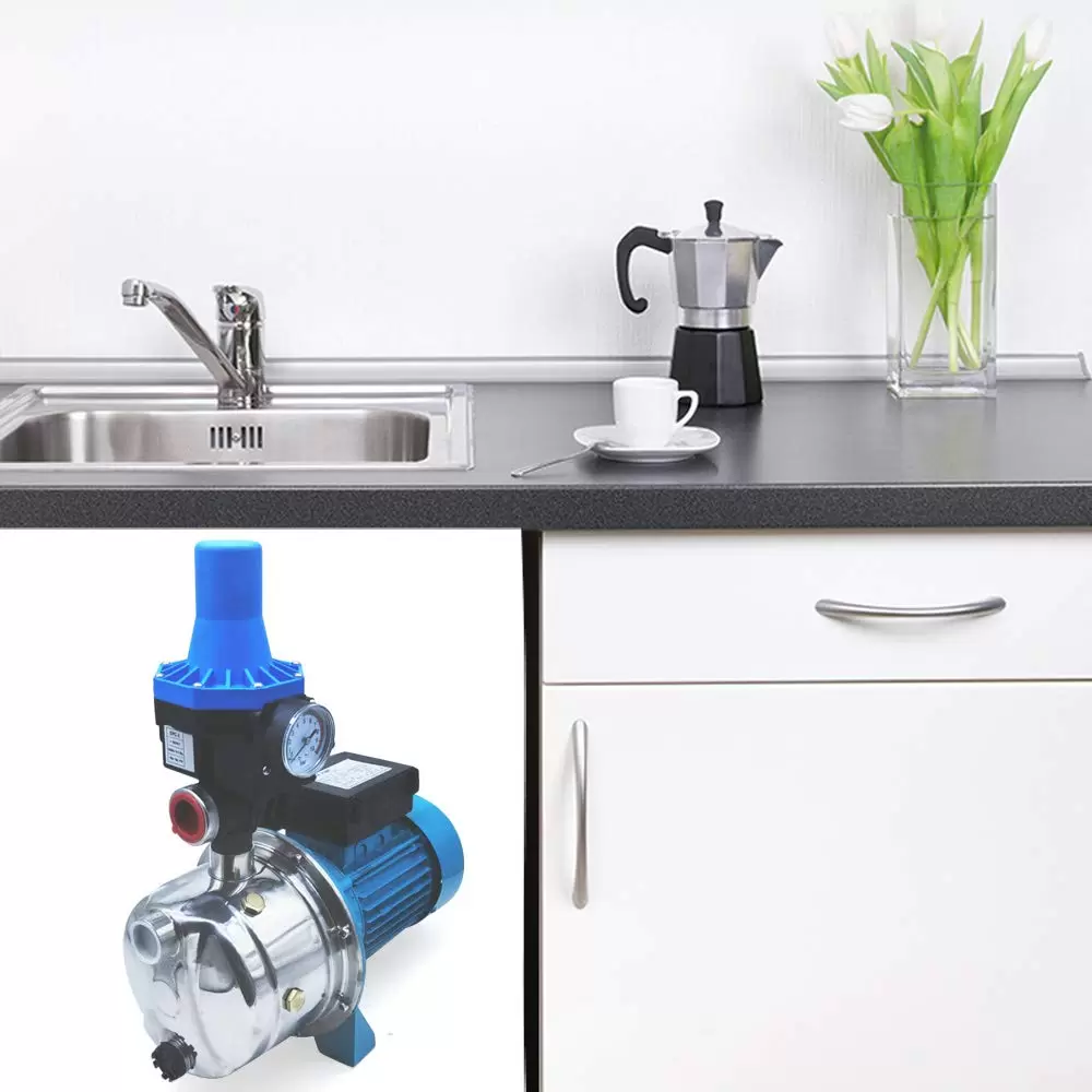 CNCEST Kreiselpumpe,Gartenpumpe mit Pumpensteuerung 1100W 3600L/h 5Bar Pumpensteuerung Wasserautomat Für Haushalts-Leitungswasser