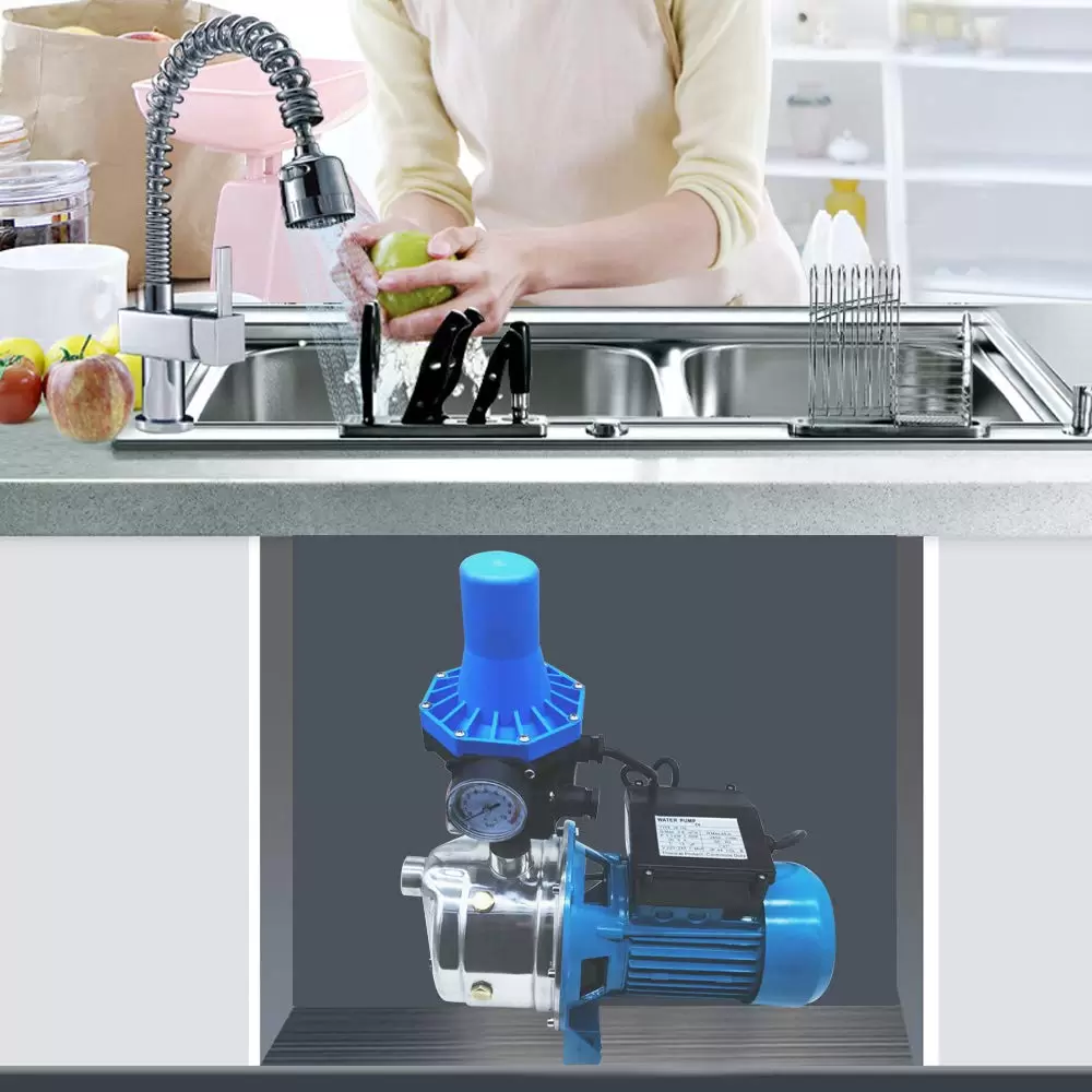CNCEST Kreiselpumpe,Gartenpumpe mit Pumpensteuerung 1100W 3600L/h 5Bar Pumpensteuerung Wasserautomat Für Haushalts-Leitungswasser