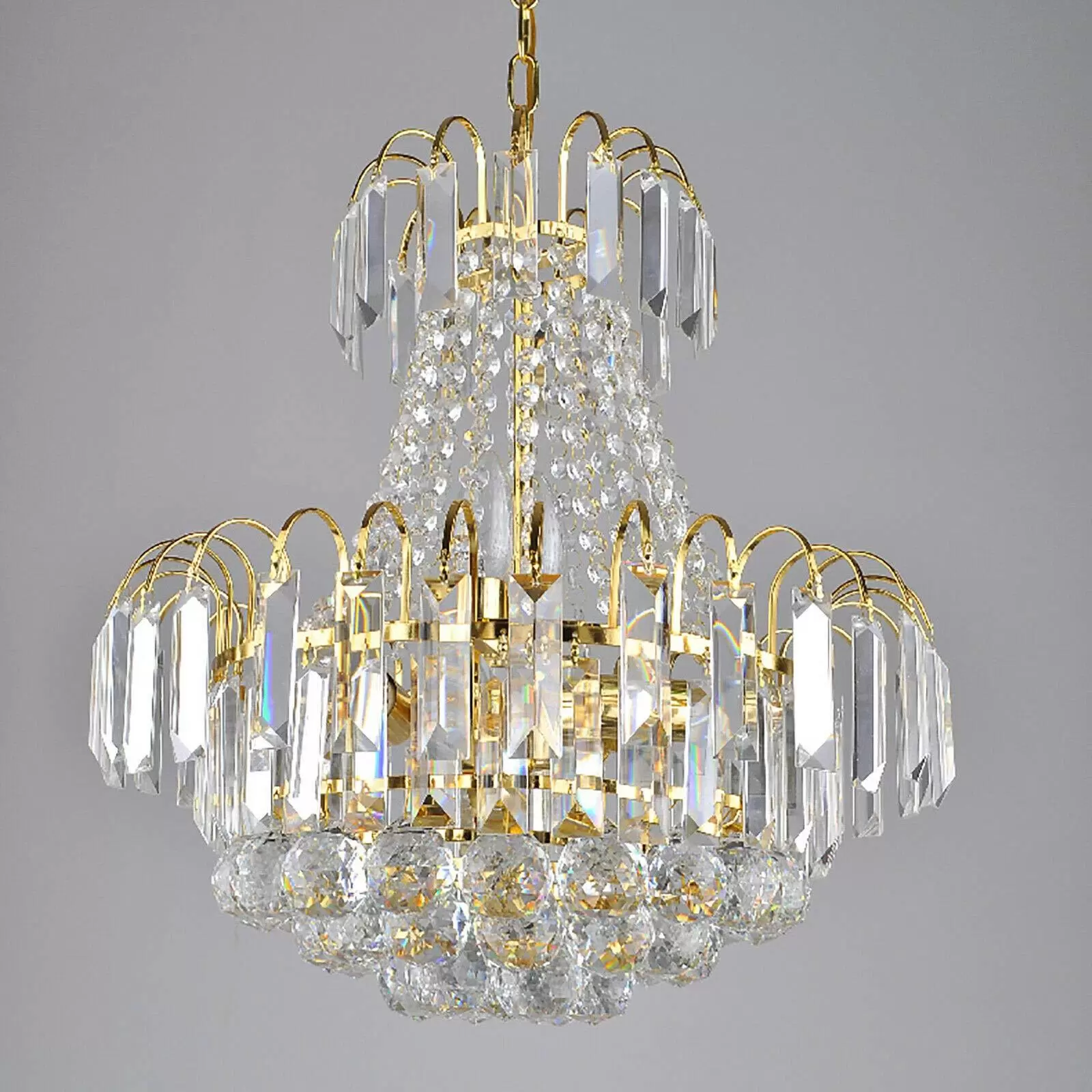 60CM Modern K9 Kristall Deckenleuchte Gold Deckenlampe  LED Kronleuchter Lampe
