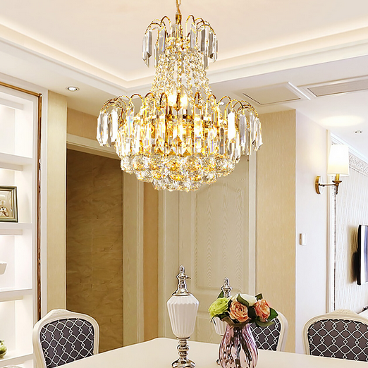 60CM Modern K9 Kristall Deckenleuchte Gold Deckenlampe  LED Kronleuchter Lampe
