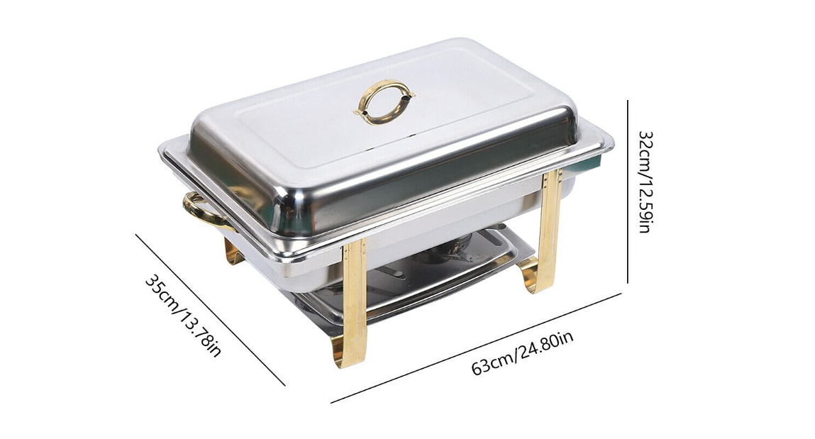 9L Edelstahl Warmhaltebehälter Chafing Dish Speisenwärmer für Frühstücksbereich