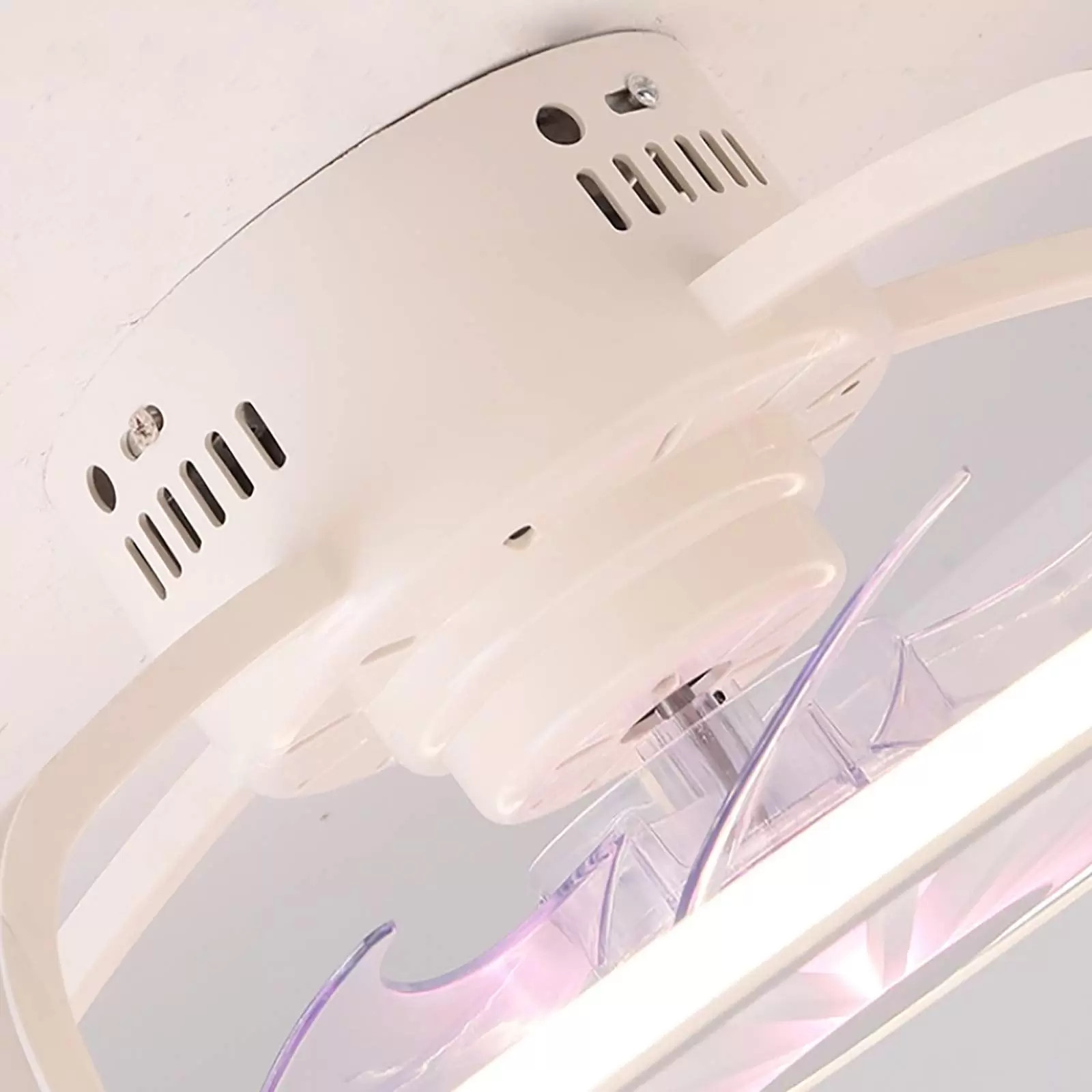 48*18cm Modern Deckenventilator mit Beleuchtung LED Dimmbar Deckenleuchte Remote für Wohnzimmer, Esszimmer, Foyer