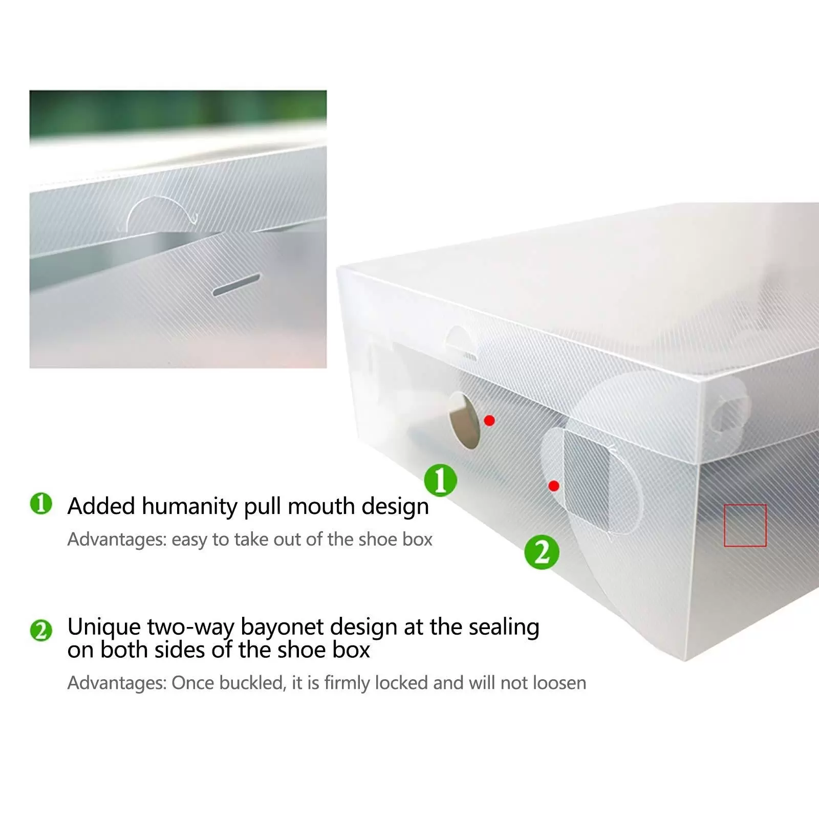 CNCEST 20x Schuhboxen Stapelbarer Schuhorganizer, 28x18x10cm, Kunststoffbox Schuhkarton Aufbewahrung Transparent CNCEST 20x Schuhboxen Stapelbarer Schuhorganizer, 28x18x10cm, Kunststoffbox Schuhkarton Aufbewahrung Transparent