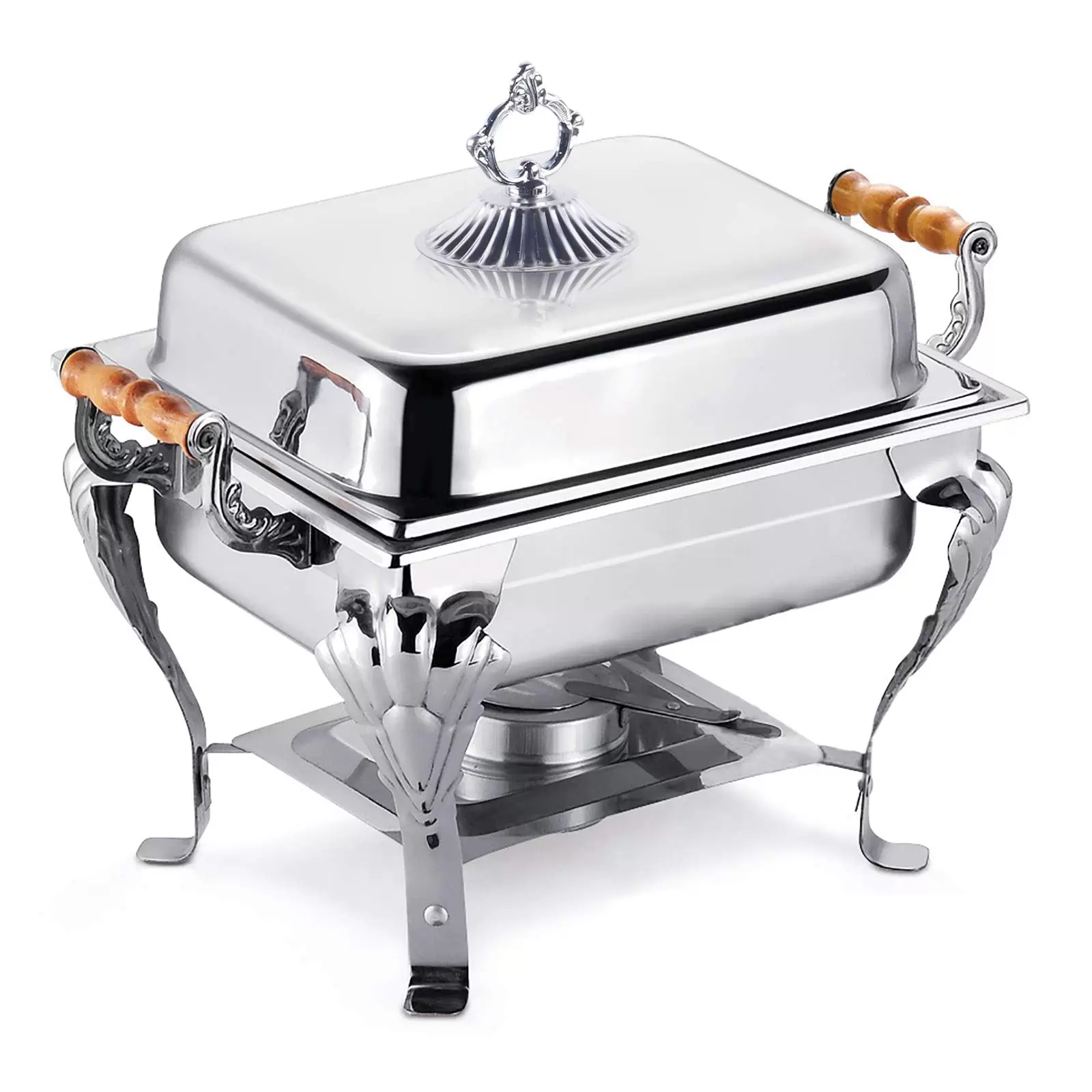 Edelstahl Warmhaltebehälter Chafing Dish Speisenwärmer Lebensmittelisolierung 42 * 29 * 32 cm für Catering, Buffet und Party