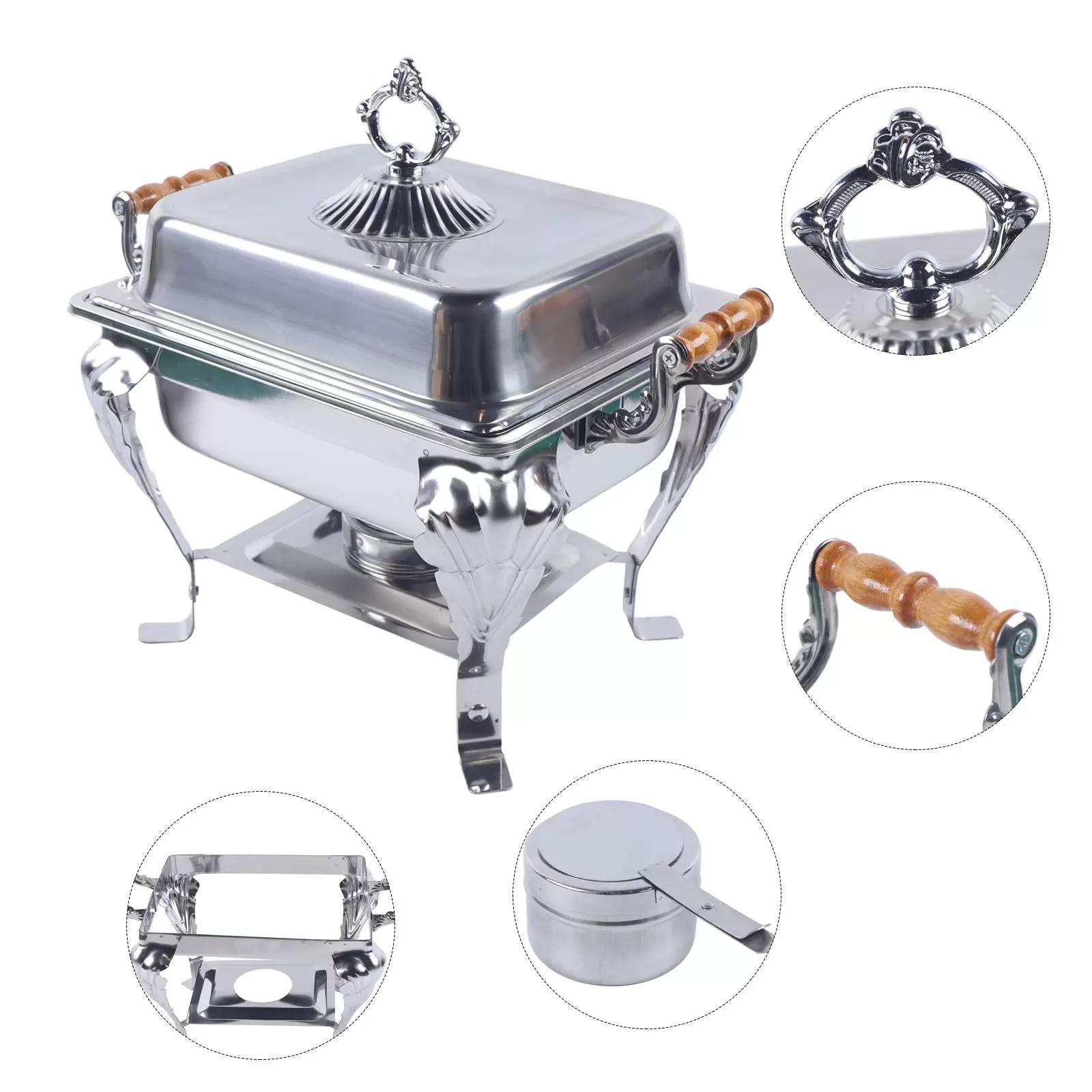 Edelstahl Warmhaltebehälter Chafing Dish Speisenwärmer Lebensmittelisolierung 42 * 29 * 32 cm für Catering, Buffet und Party Edelstahl Warmhaltebehälter Chafing Dish Speisenwärmer Lebensmittelisolierung 42 * 29 * 32 cm für Catering, Buffet und Party