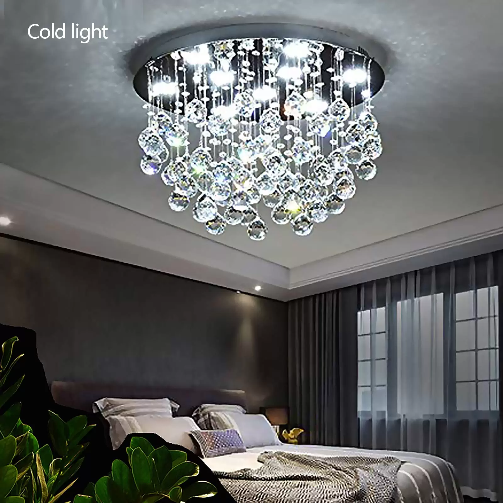 Modern Kronleuchter Kristall Deckenleuchte Kristalle K9 Moderne Unterputz Schlafzimmerlampe