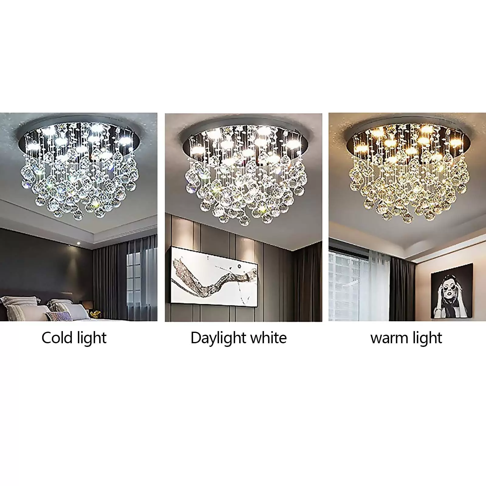 Modern Kronleuchter Kristall Deckenleuchte Kristalle K9 Moderne Unterputz Schlafzimmerlampe