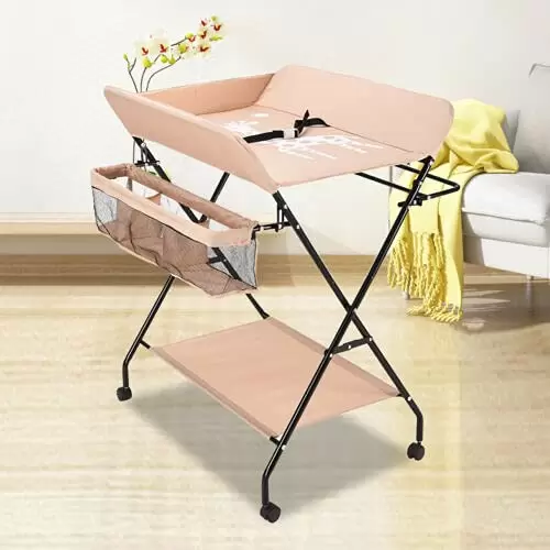 Baby Wickelkommode Wickelkombi Mobiler Wickeltisch klappbare Wickelauflage Wickelkombination