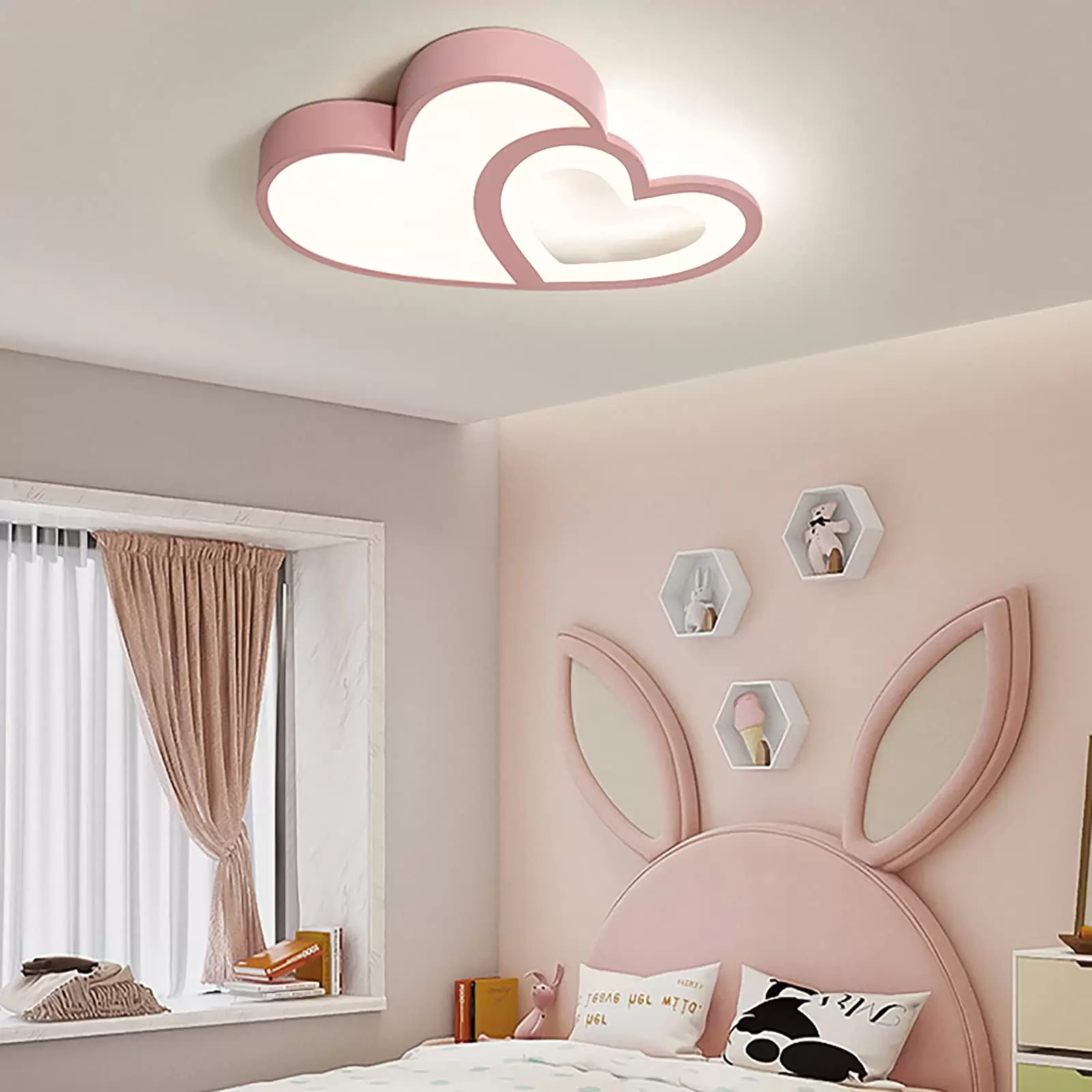 LED Kinderzimmer Decken Lampe Herzförmig Acryl Lampe Dimmbar LED Deckenlampe Kinderzimmer Decken Lampe