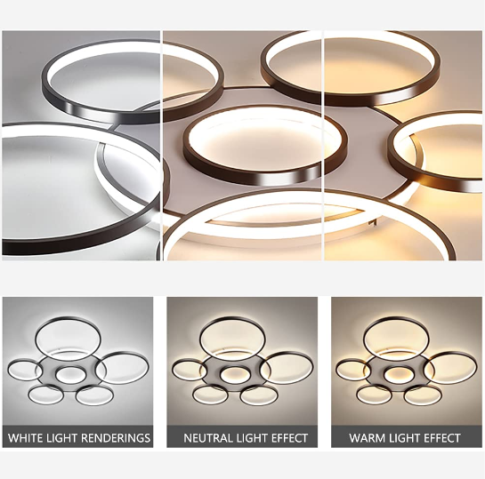 7 Köpfe LED dimmbare Deckenleuchte Esszimmer Wohnzimmer Pendelleuchte Lampe