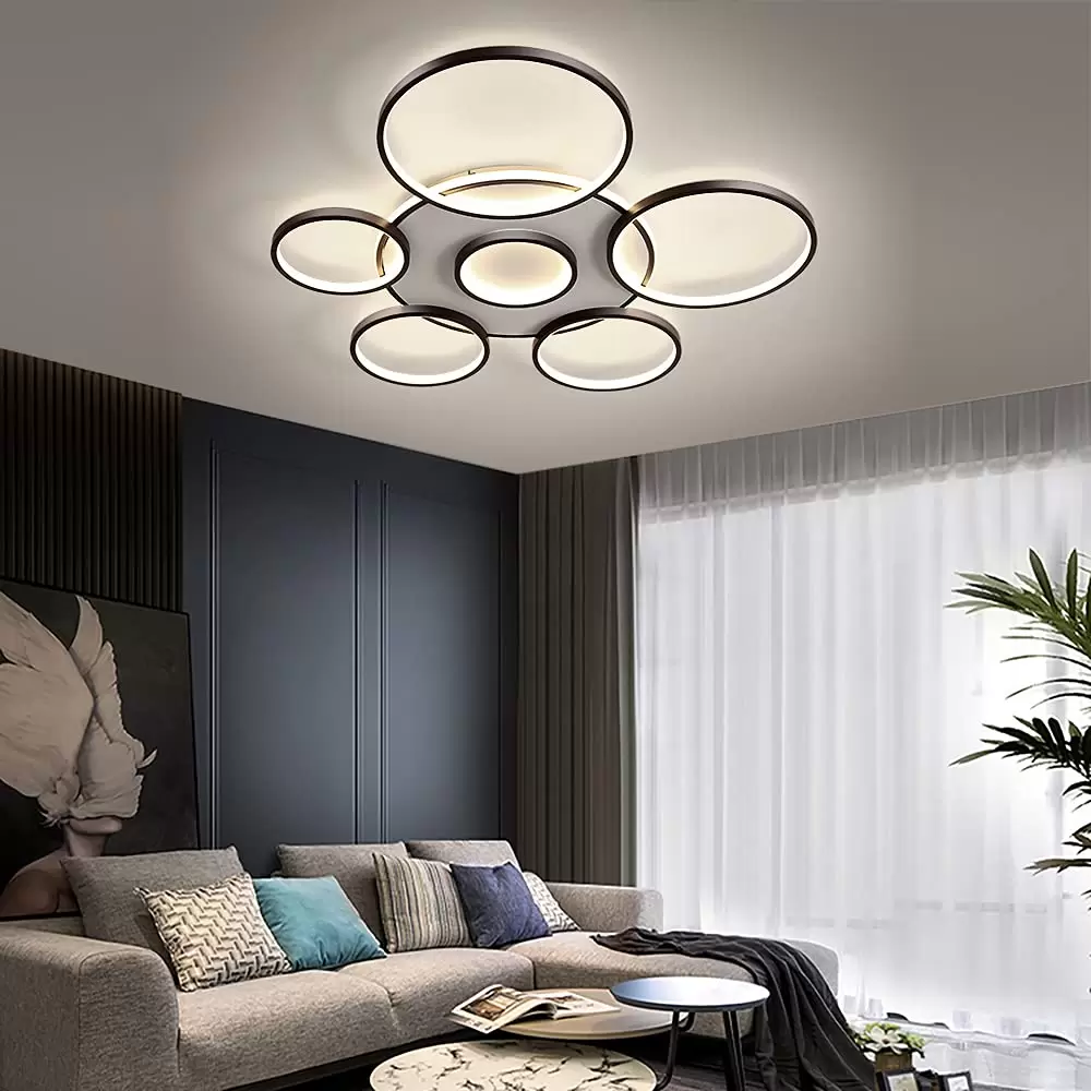 7 Köpfe LED dimmbare Deckenleuchte Esszimmer Wohnzimmer Pendelleuchte Lampe