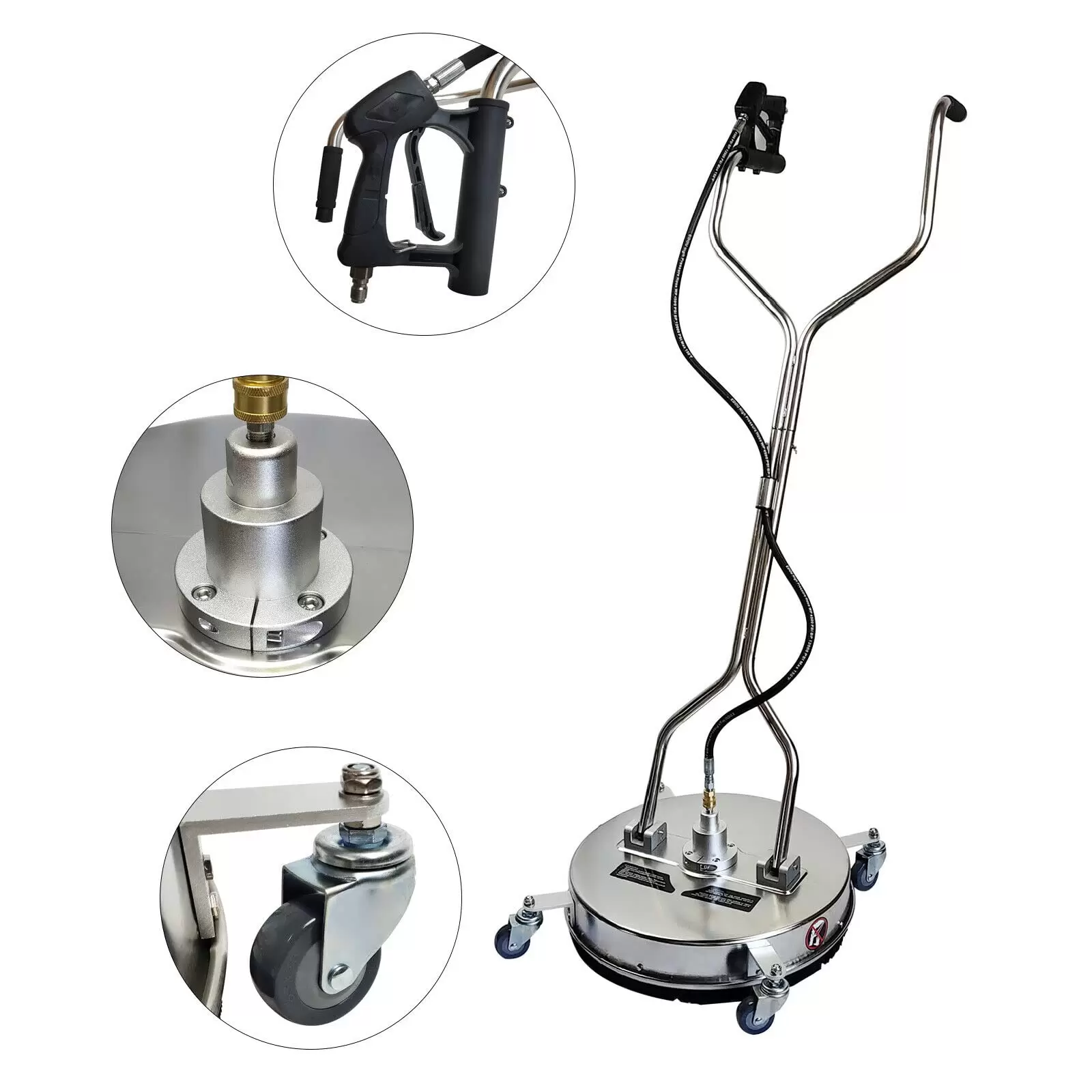 CNCEST Hochdruckreiniger 20 Zoll, Oberflächenreiniger, Flächenreiniger für Edelstahl, Boden 4000PSI 6.6 GPM