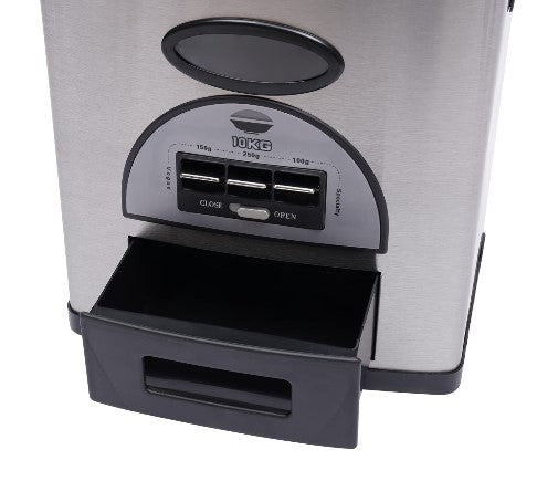 Automatische Reisspender Aufbewahrungsbehälter Edelstahl Reisspender Küche Trockenen Lebensmittel Spender 10kg/22lb