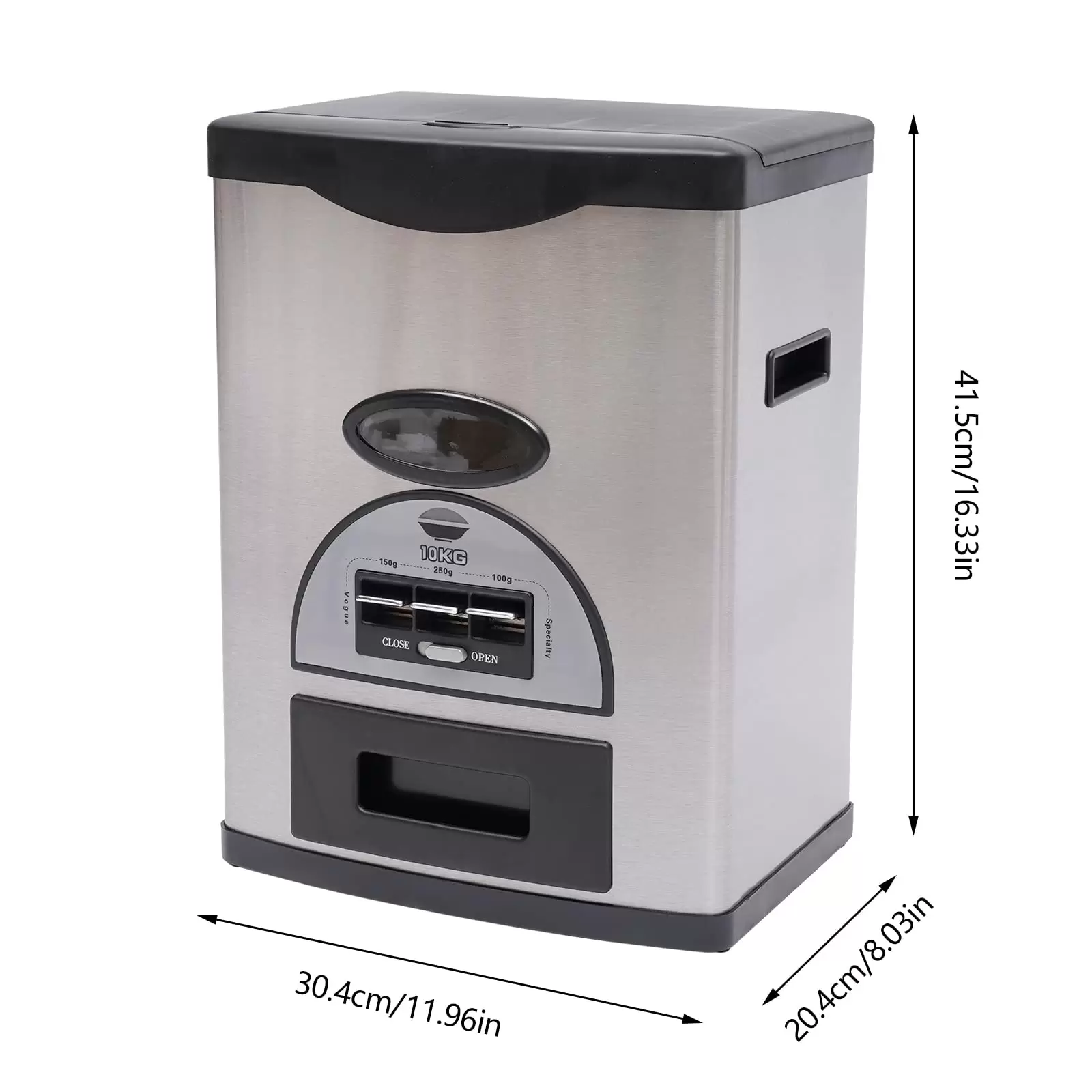 Automatische Reisspender Aufbewahrungsbehälter Edelstahl Reisspender Küche Trockenen Lebensmittel Spender 10kg/22lb Automatische Reisspender Aufbewahrungsbehälter Edelstahl Reisspender Küche Trockenen Lebensmittel Spender 10kg/22lb