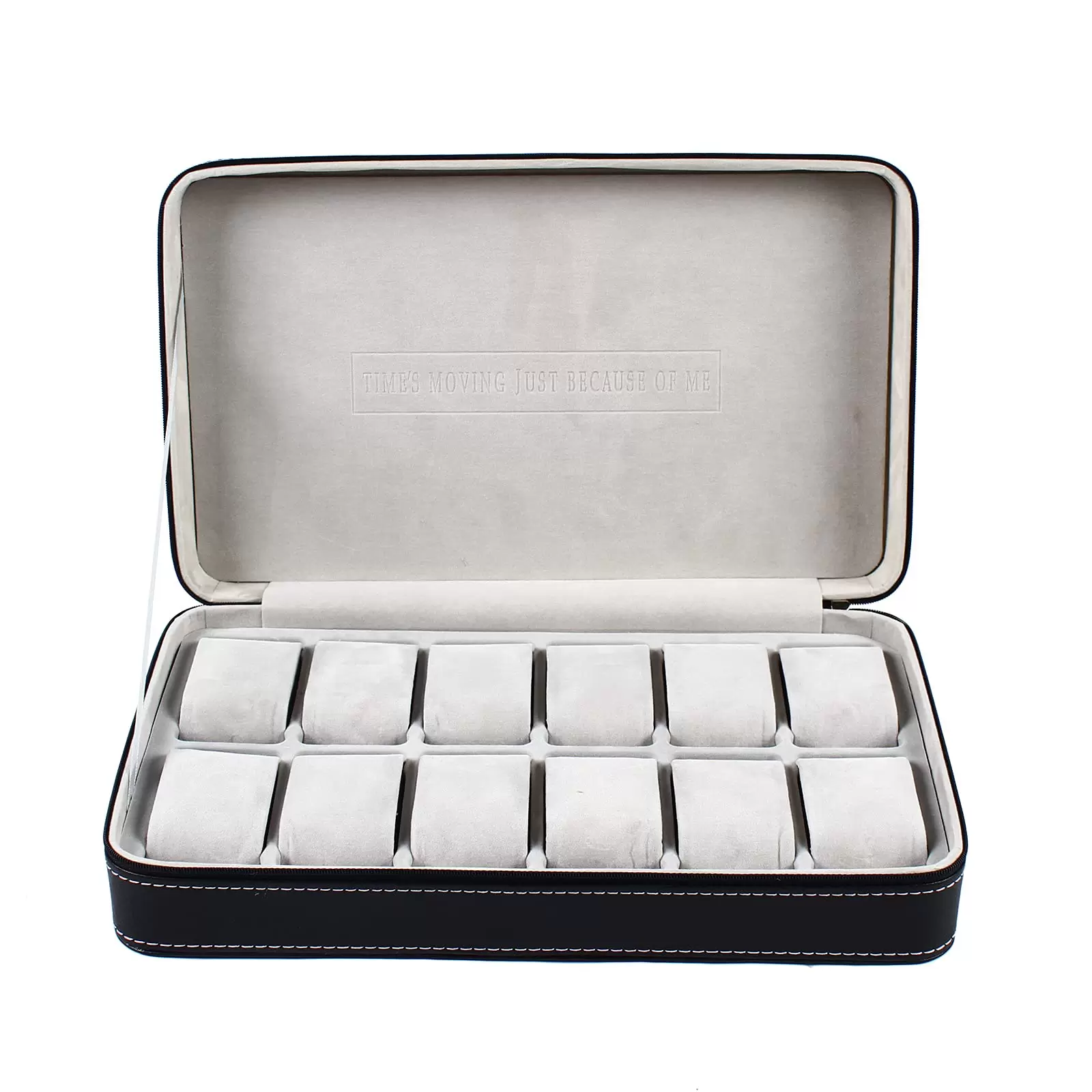 12 Slots Uhrenbox Uhrengehäuse Uhren PU-Leder mit Reißverschluss 12 Slots Uhrenbox Uhrengehäuse Uhren PU-Leder mit Reißverschluss