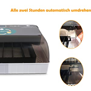 12 Eier Vollautomatische Brutmaschine Brutapparat Flächenbrüter Inkubator