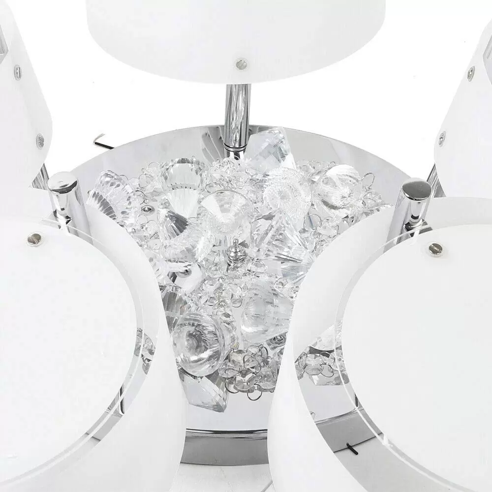 Kronleuchter Modern Modern Kristall Deckenlampe Hängeleuchte Kronleuchter 5 heads mit Fernbedienung
