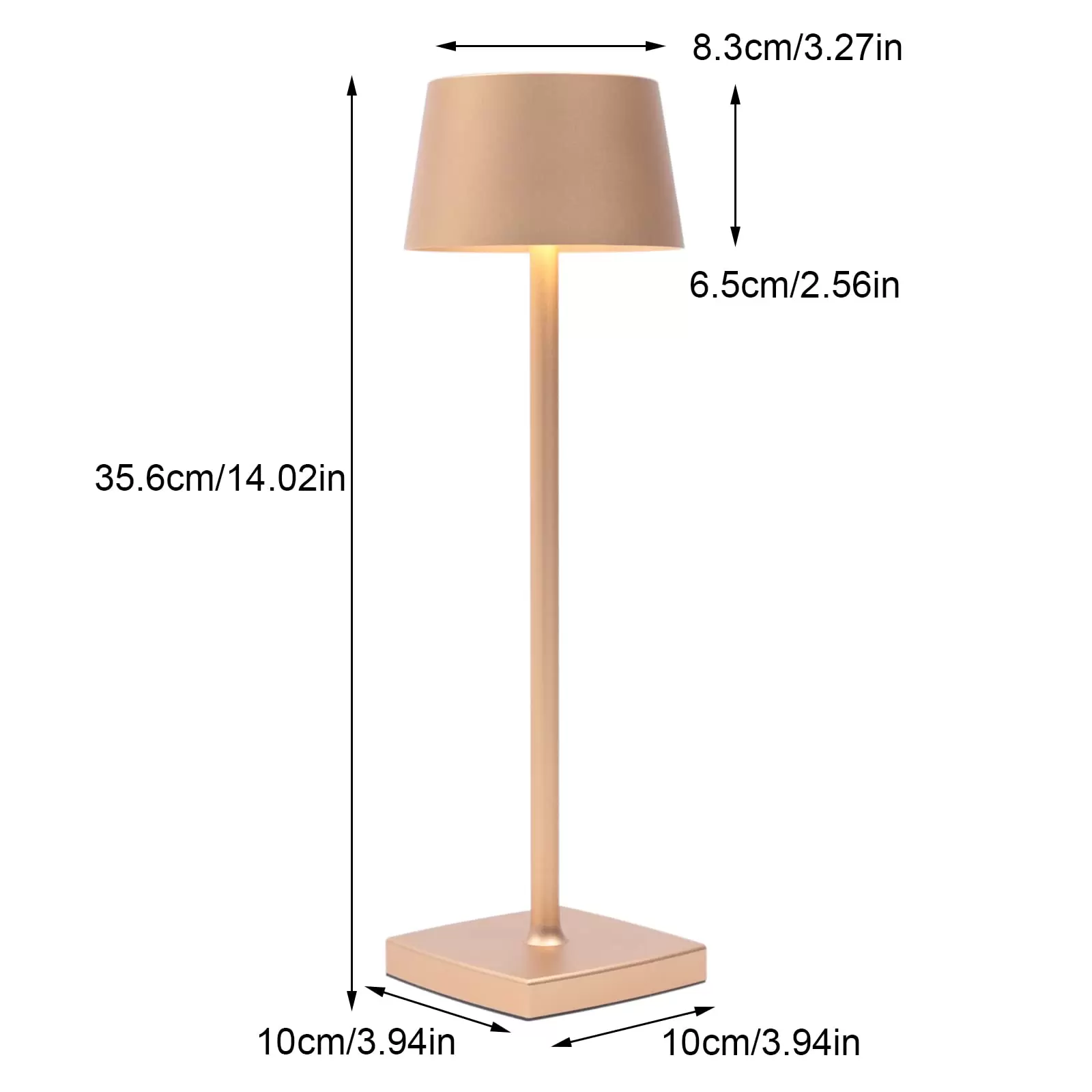 Kabellose Tischlampe Wiederaufladbare Nachttischlampe Kabellos LED Dimmbar Tischleuchte