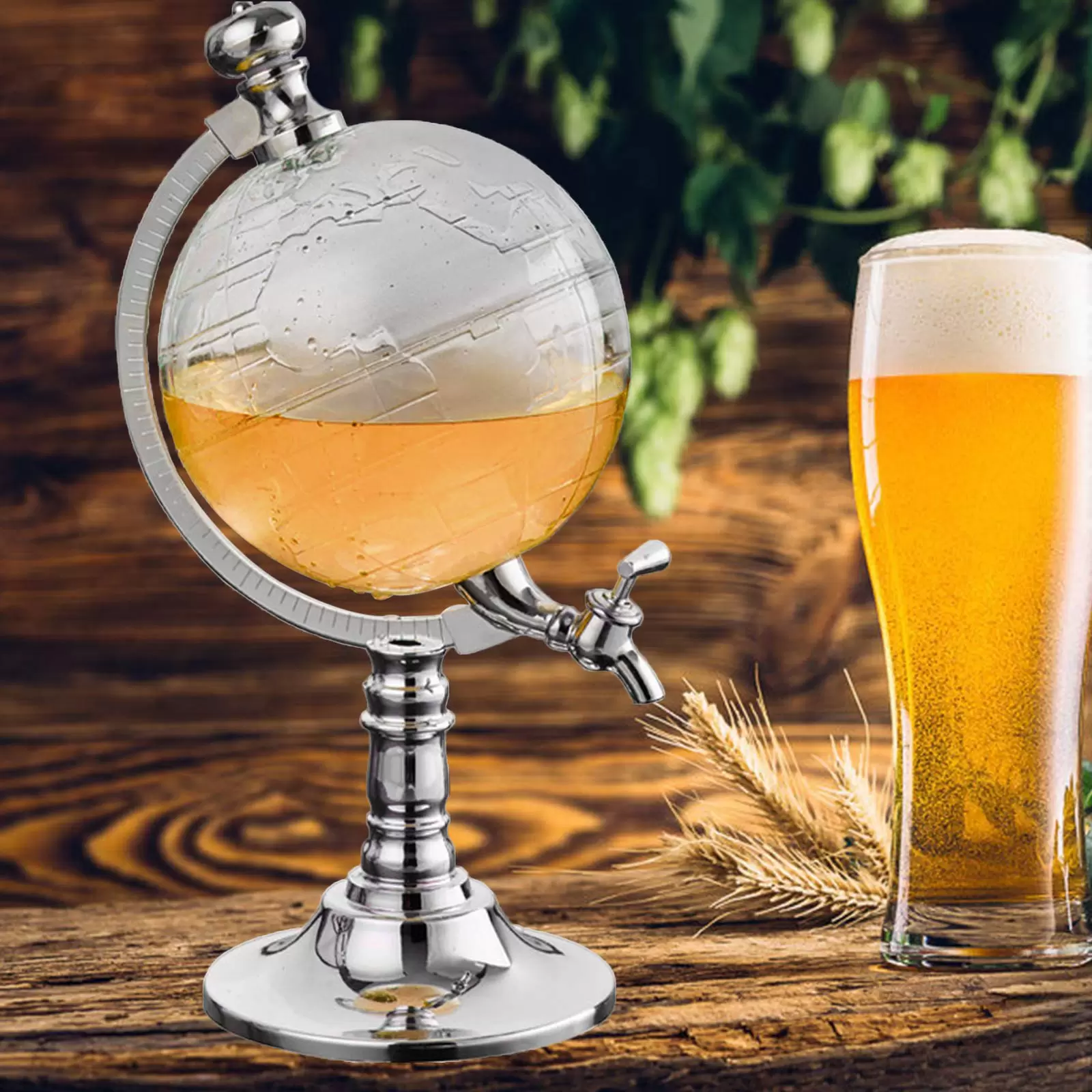 Bierzapfanlage Getränkespender Globe Wine Dispenser Glas Dekanter Weinspender Liquor Scotch Wine