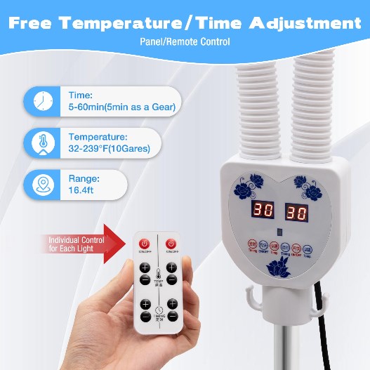 CNCEST 275W Infrarotlampe Wärmelampe Strahler Massagelampe Infrarot Therapielampe Geschenke