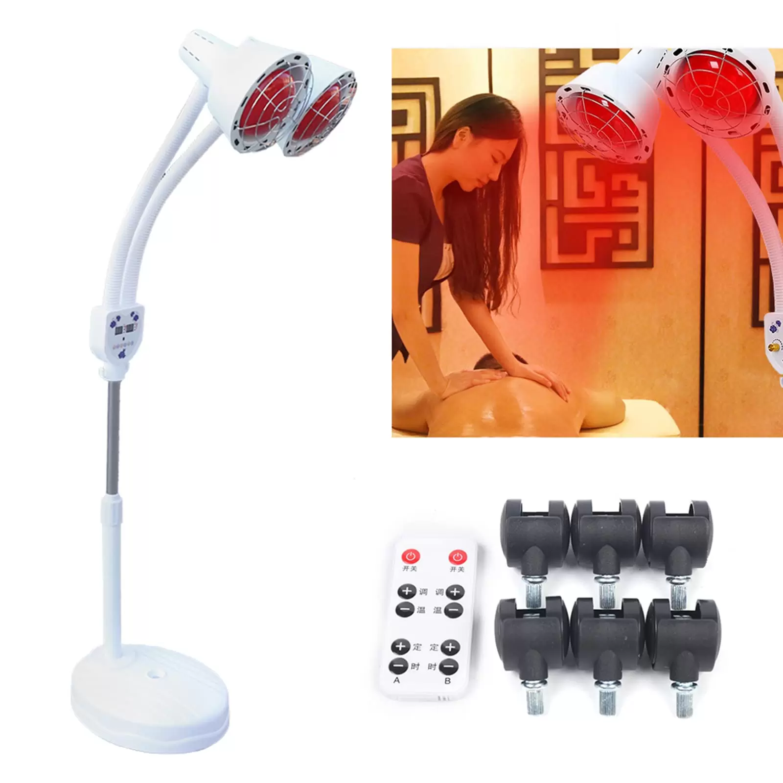 CNCEST 275W Infrarotlampe Wärmelampe Strahler Massagelampe Infrarot Therapielampe Geschenke CNCEST 275W Infrarotlampe Wärmelampe Strahler Massagelampe Infrarot Therapielampe Geschenke
