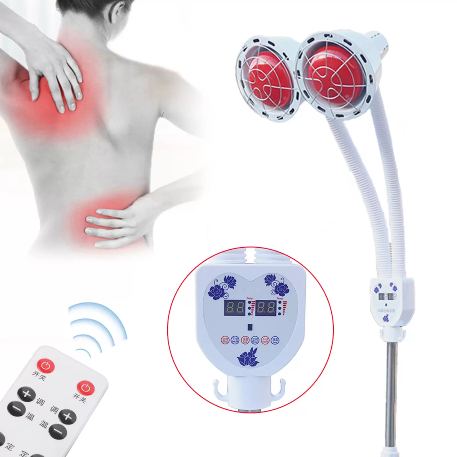 CNCEST 275W Infrarotlampe Wärmelampe Strahler Massagelampe Infrarot Therapielampe Geschenke CNCEST 275W Infrarotlampe Wärmelampe Strahler Massagelampe Infrarot Therapielampe Geschenke