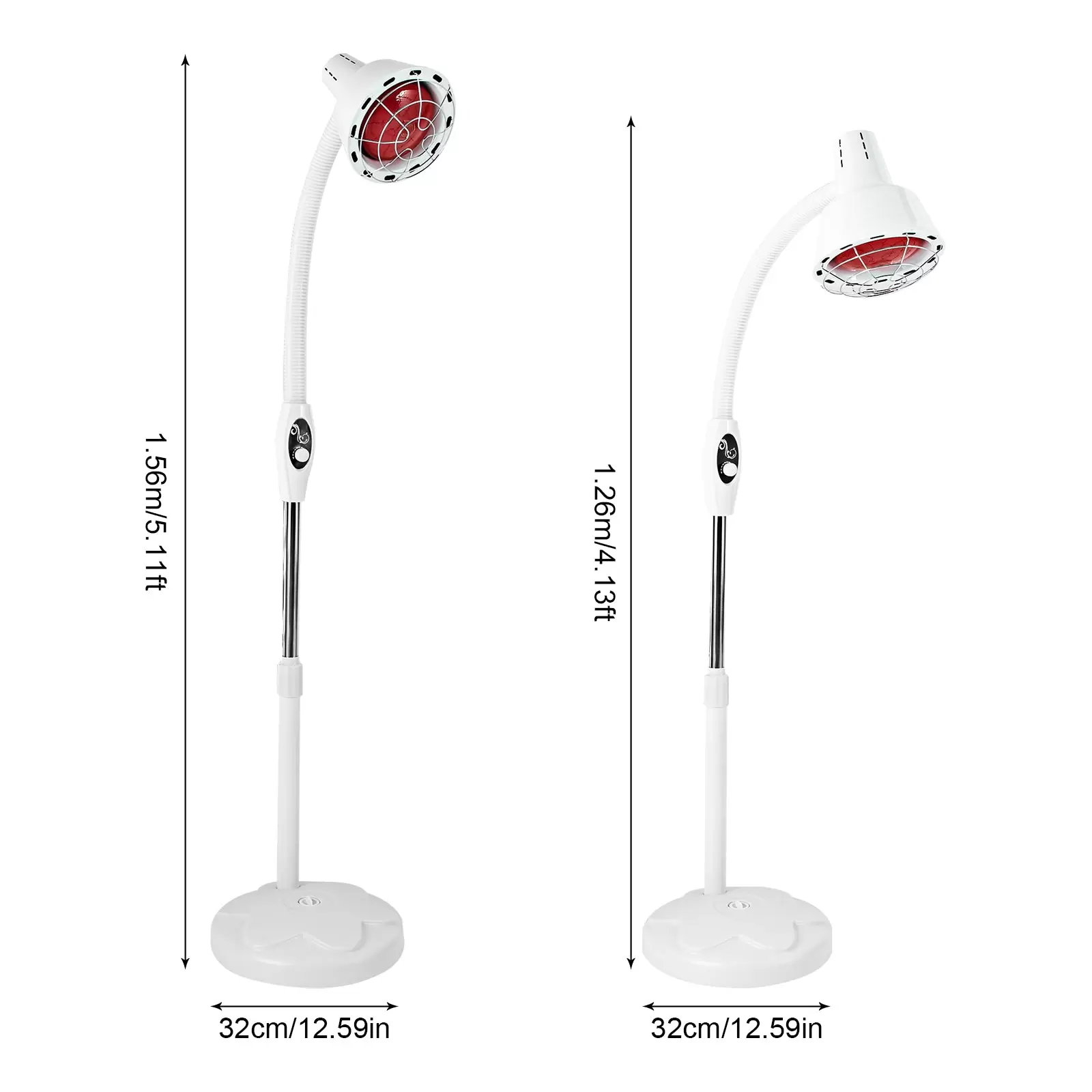 275W Infrarotlampe Wärmelampe Infrarotstrahler Rotlichtlampe 360° Universalkopf mit Ständer 275W Infrarotlampe Wärmelampe Infrarotstrahler Rotlichtlampe 360° Universalkopf mit Ständer