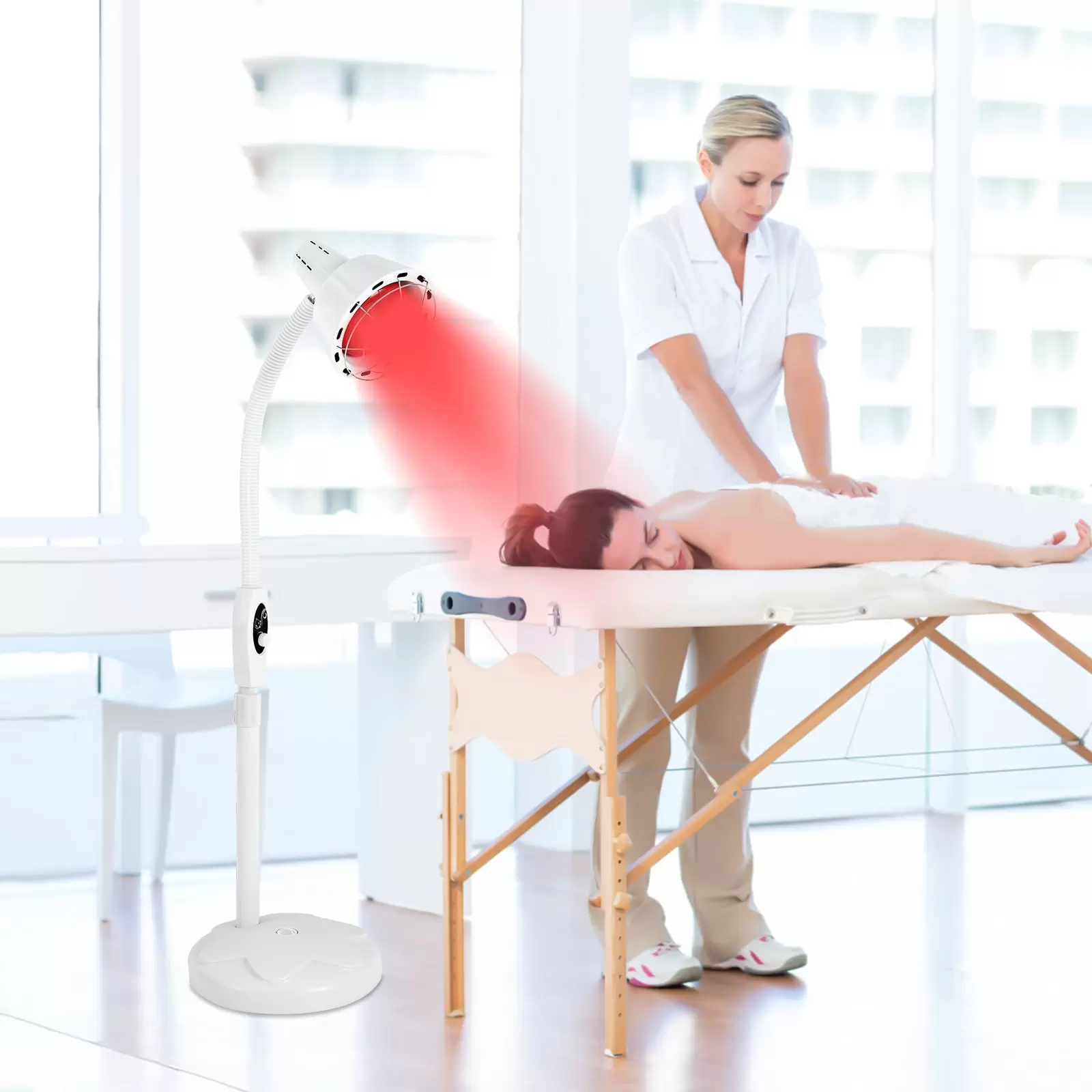 275W Infrarotlampe Wärmelampe Infrarotstrahler Rotlichtlampe 360° Universalkopf mit Ständer 275W Infrarotlampe Wärmelampe Infrarotstrahler Rotlichtlampe 360° Universalkopf mit Ständer