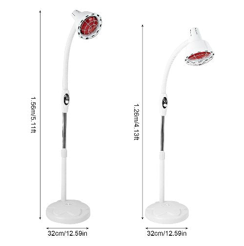 275W Infrarotlampe Wärmelampe Infrarotstrahler Rotlichtlampe 360° Universalkopf mit Ständer