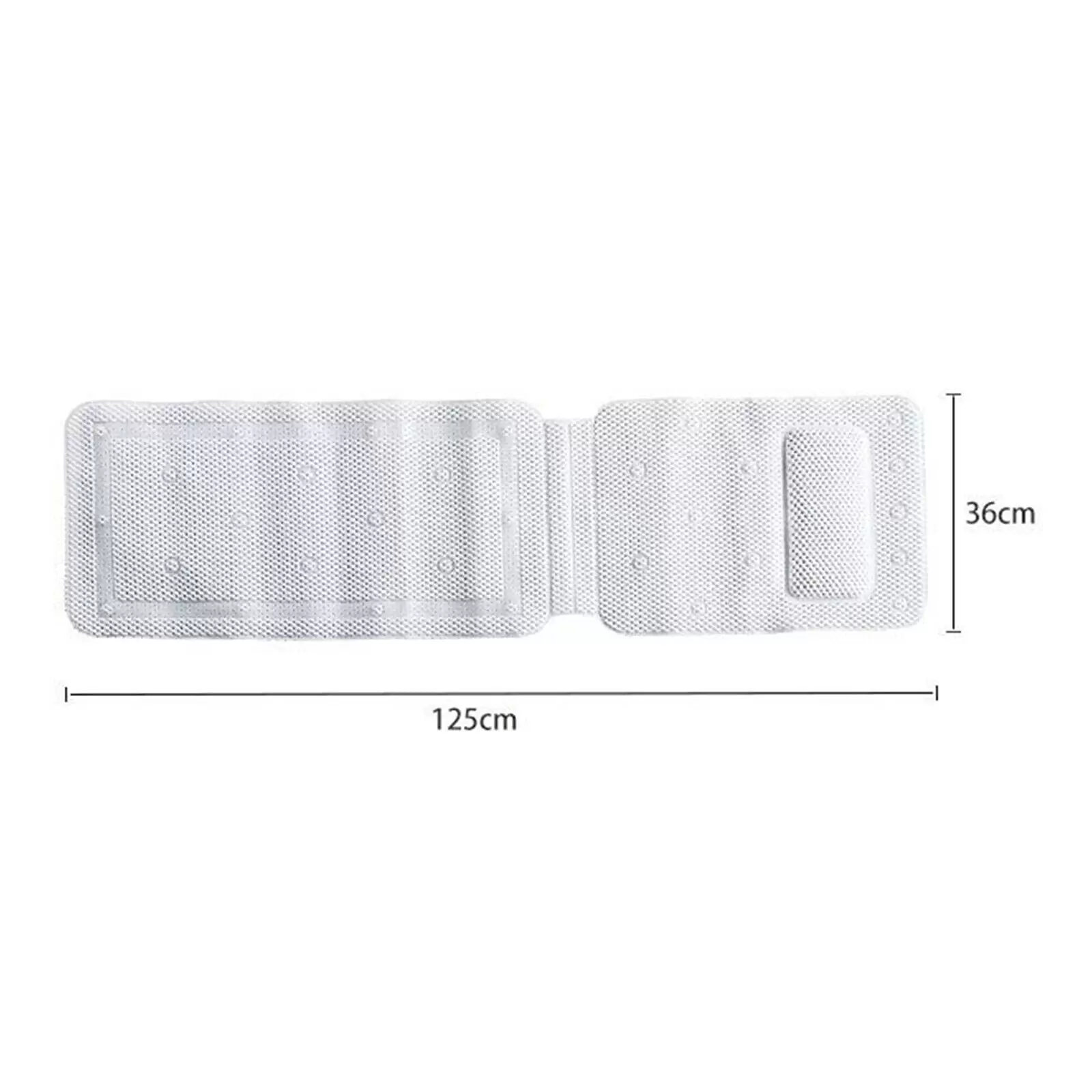 Badewannenmatte Ganzkörper mit Kissen 36x 125x 0,5cm Matratze für Badewanne