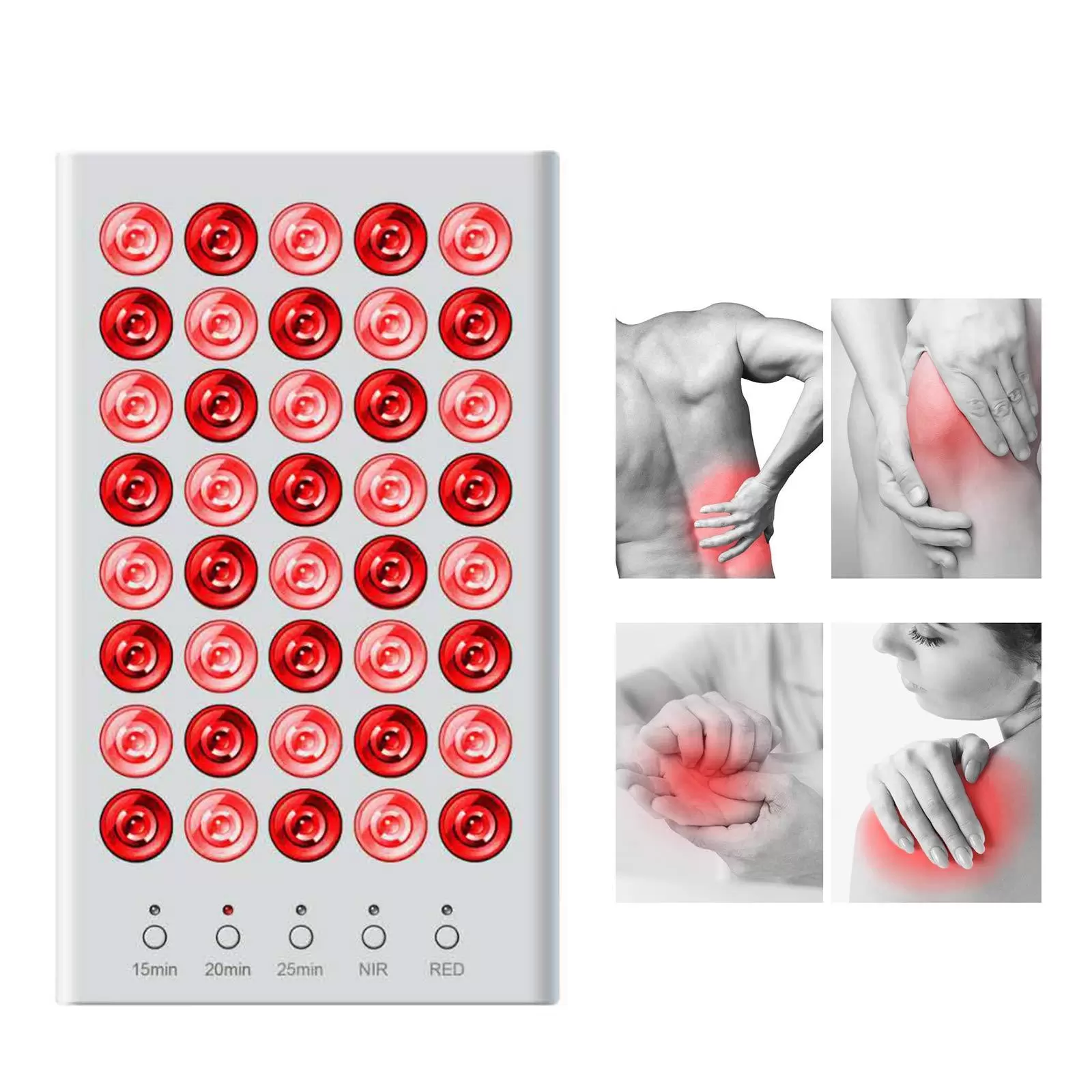 5W 40LEDS Infrarot Lampe Panel 660nm+850nm Rotlicht Licht Therapie
